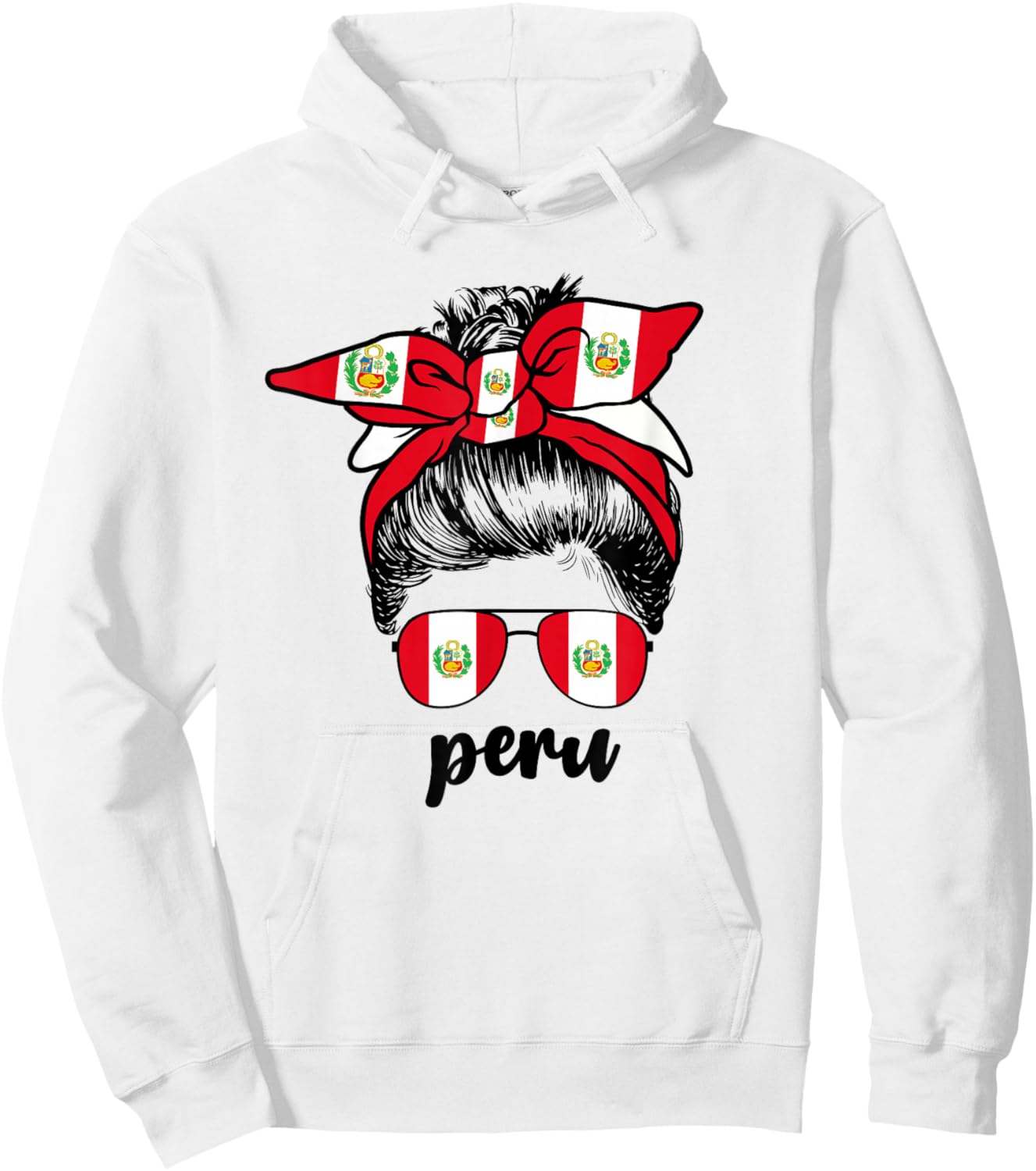 Peruvian Girl Girls Peru Flag Peruana Hispanic Hoodie - Hoodie | White