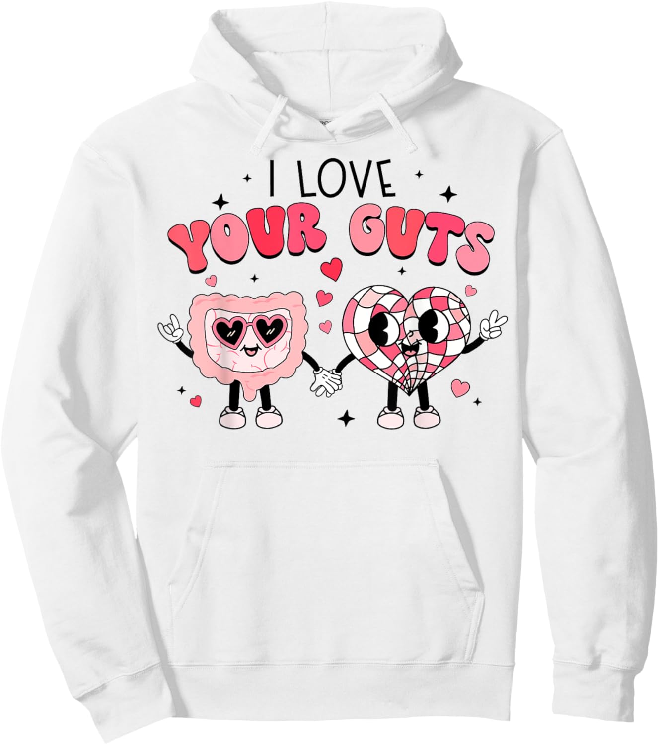 I Love Your Guts Valentine's Day GI Nurse Gastroenterologist Hoodie - Hoodie | White