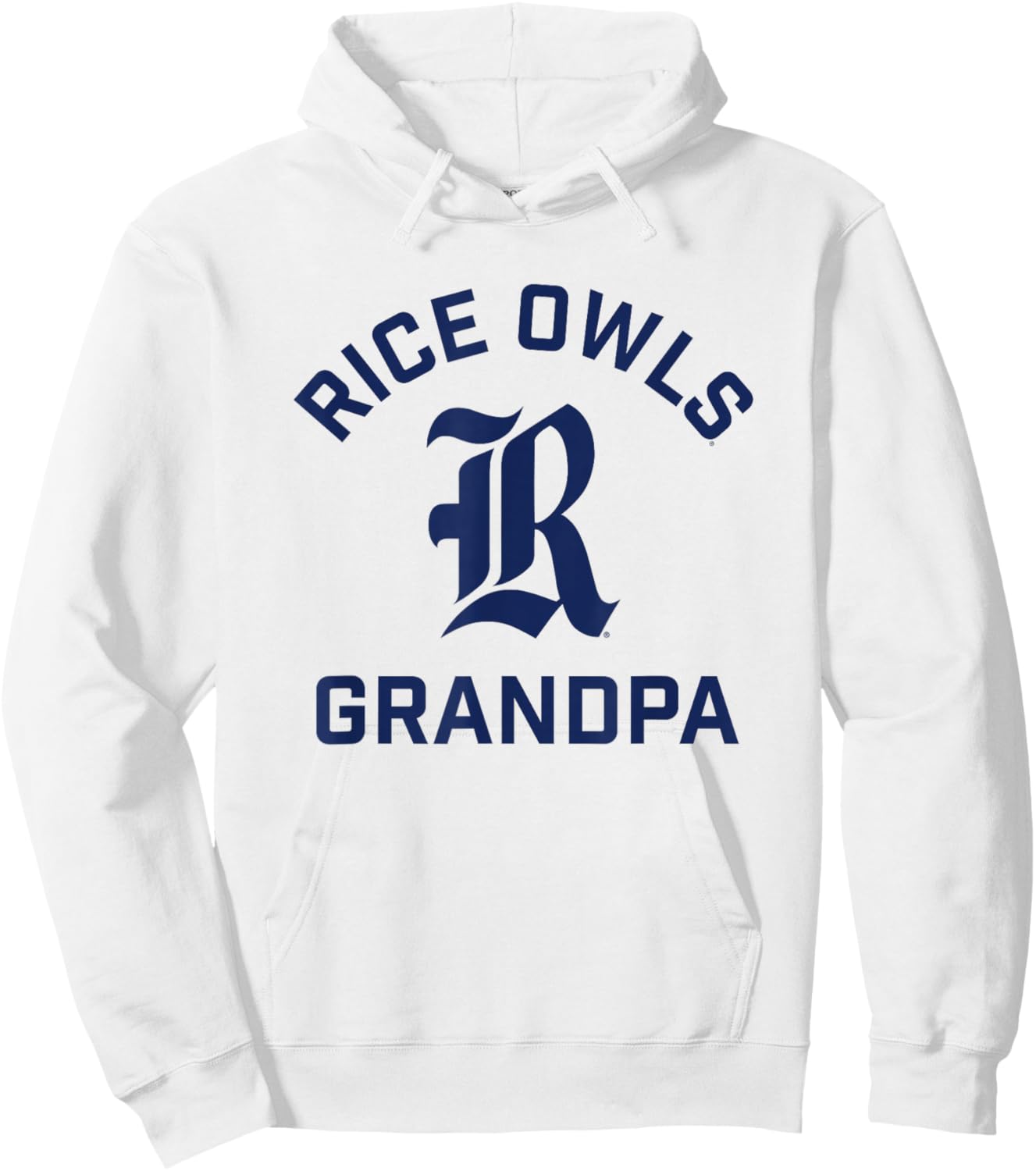 Rice University Owls Arched Grandpa Hoodie - Hoodie | White
