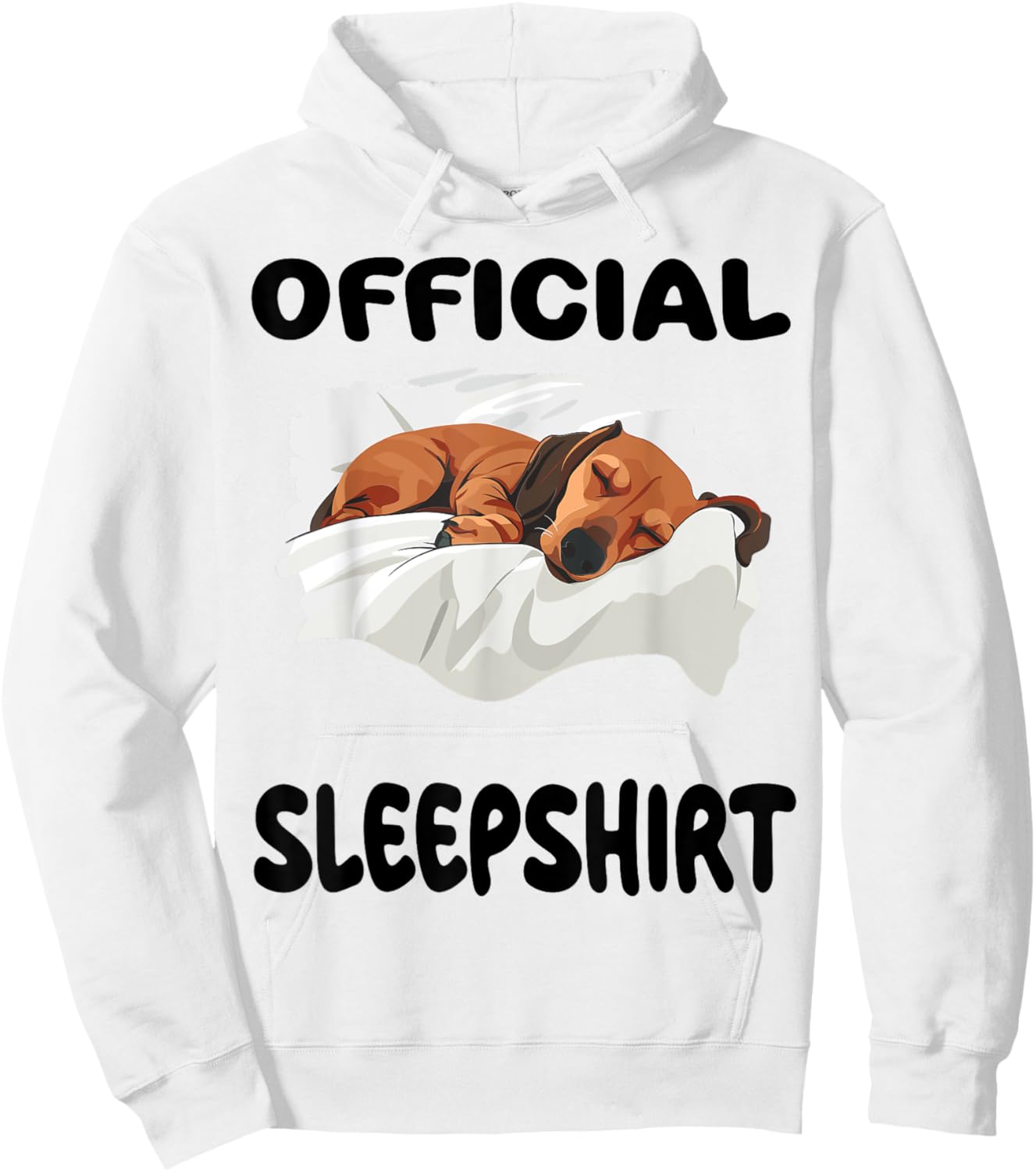 Dachshund Doxie Dog Official Sleepshirt Pajamas Nightgown Hoodie - Hoodie | White
