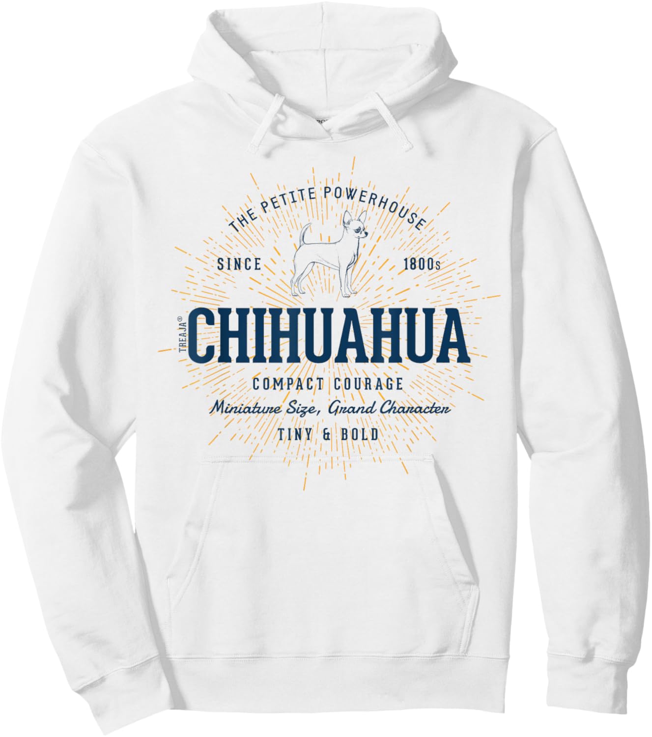 Retro Styled Chihuahua Vintage Hoodie - Hoodie | White