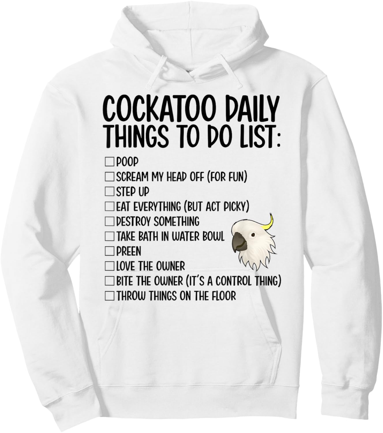 Cockatoo Daily Things Cockatoo Owner Cockatoo Mom Hoodie - Hoodie | White