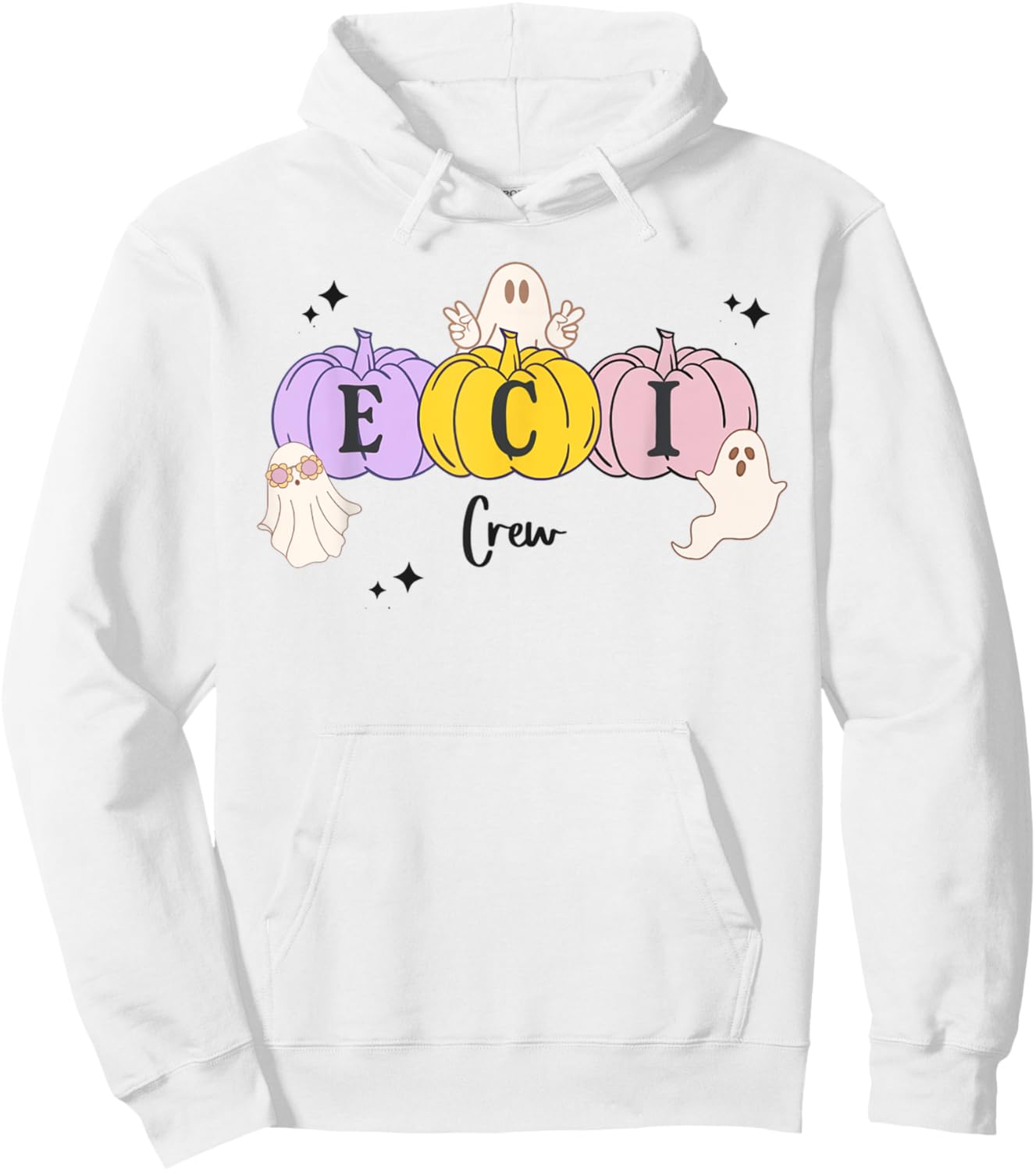 ECI Speech Therapy SLP Pumpkins Ghosts Speech Autumn Fall Hoodie - Hoodie | White