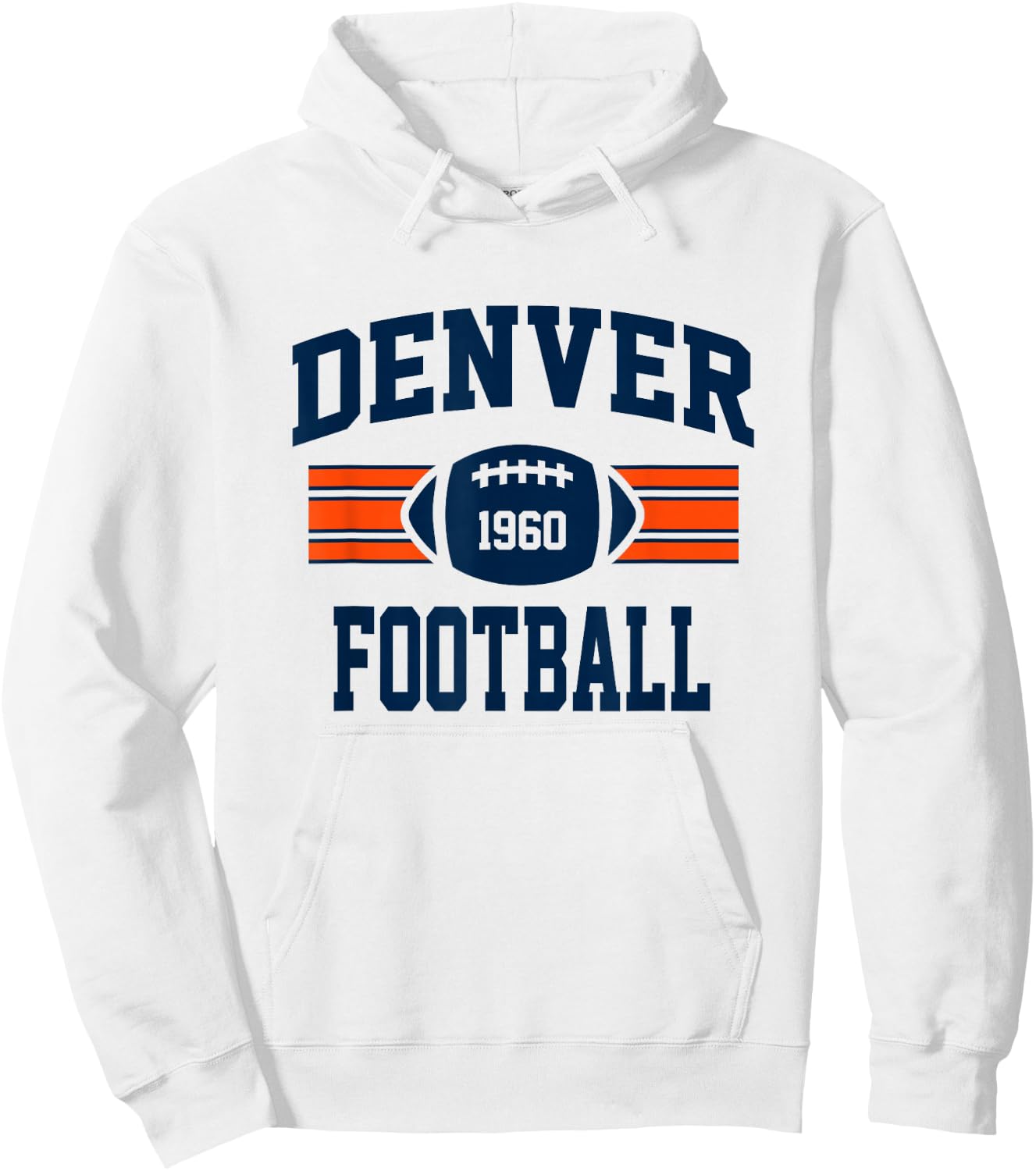Denver Football Athletic Vintage Sports Team Fan Gift Hoodie - Hoodie | White