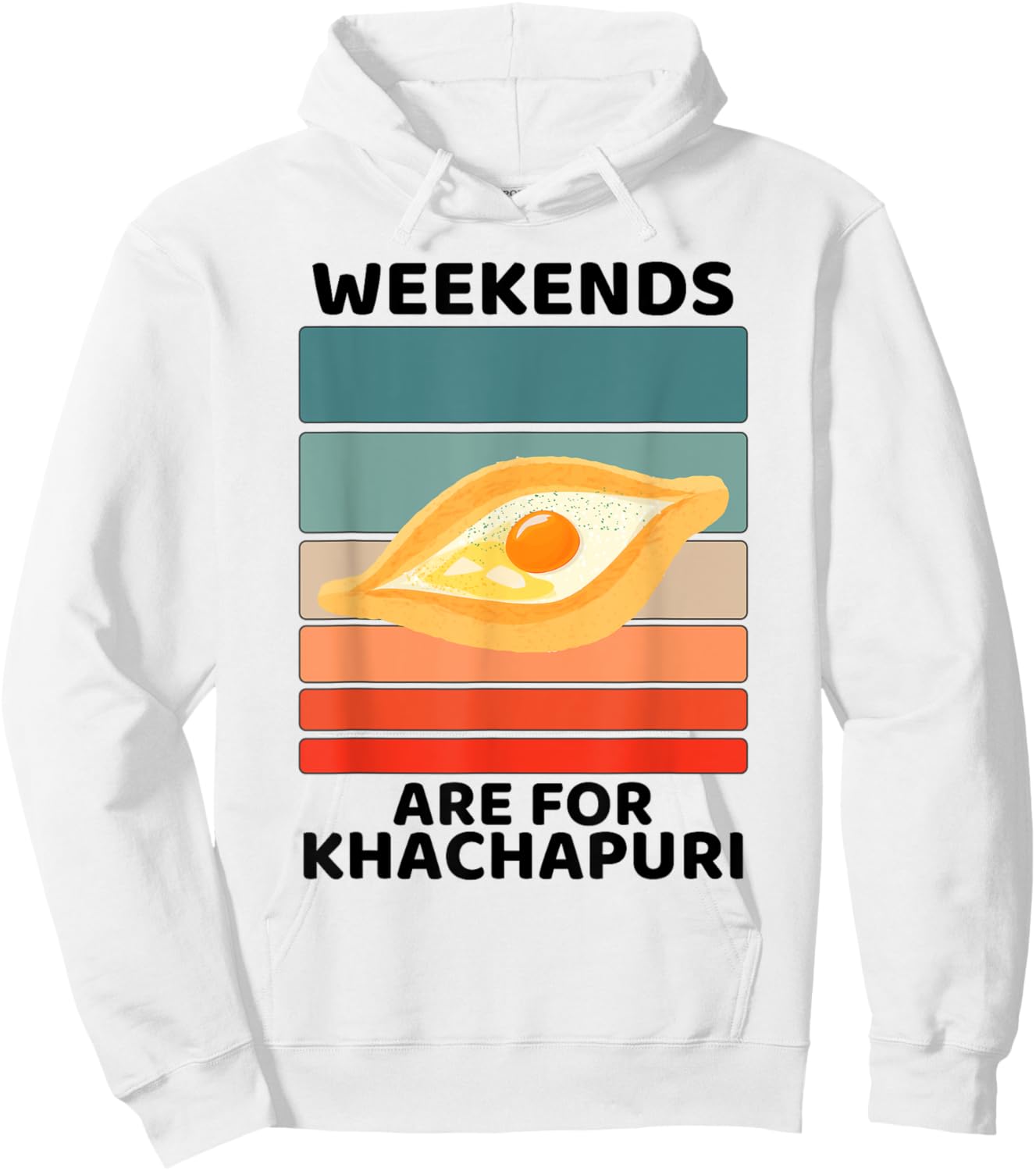 Vintage Khachapuri Food Lover Weekends Are For Khachapuri Hoodie - Hoodie | White