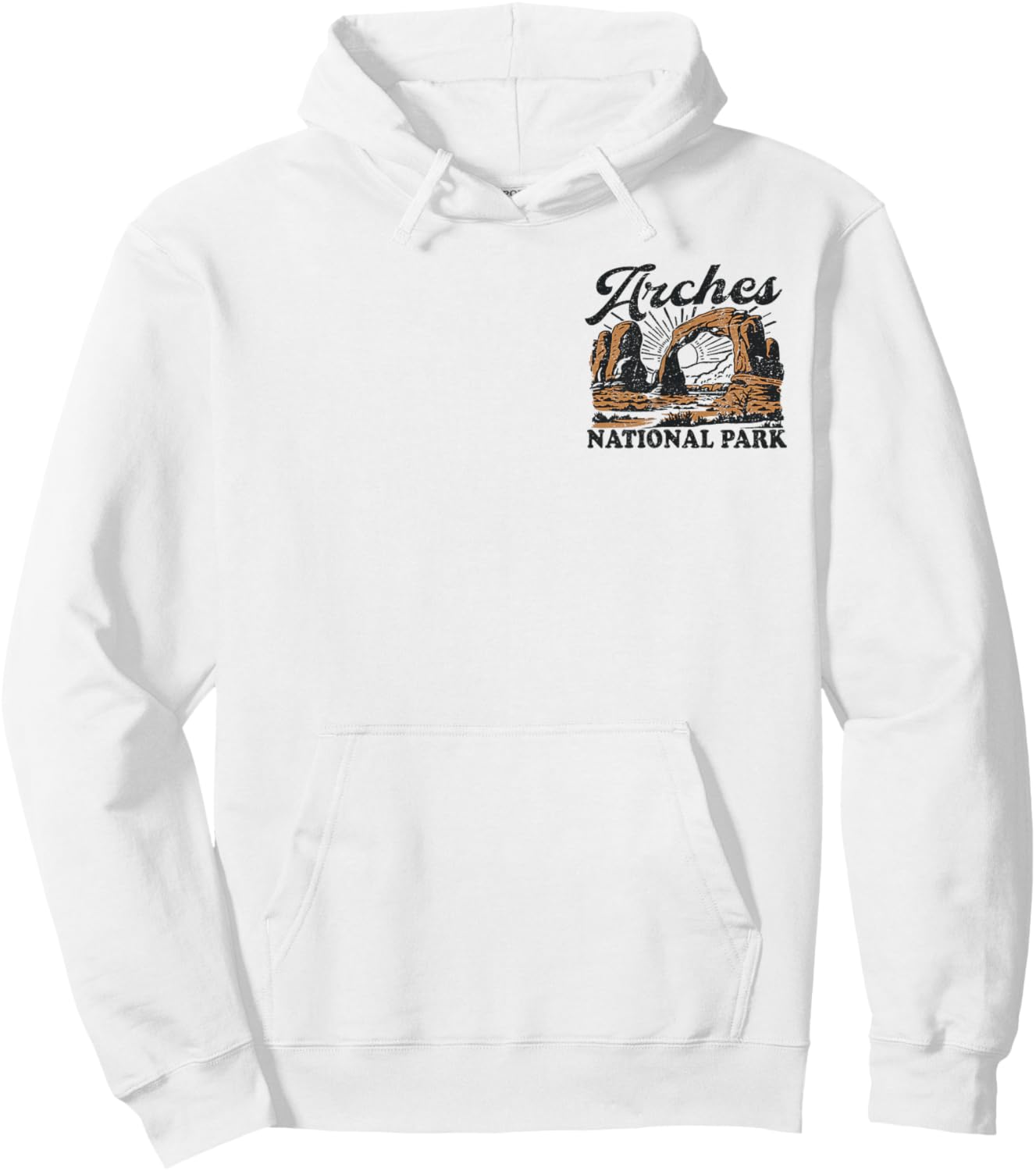 Arches National Park Front and Back Hoodie - Hoodie | White