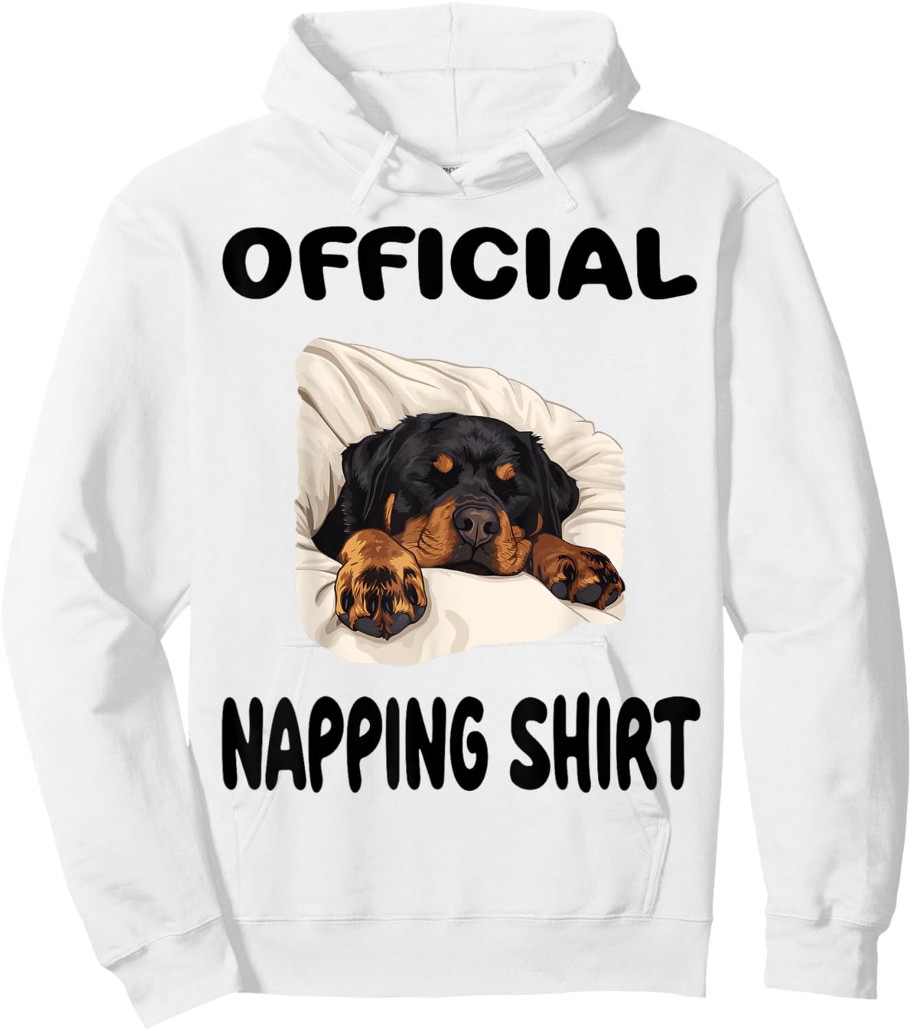 Rottweiler Rottie Dog Pajamas Nightgown Official Napping Hoodie - Hoodie | White