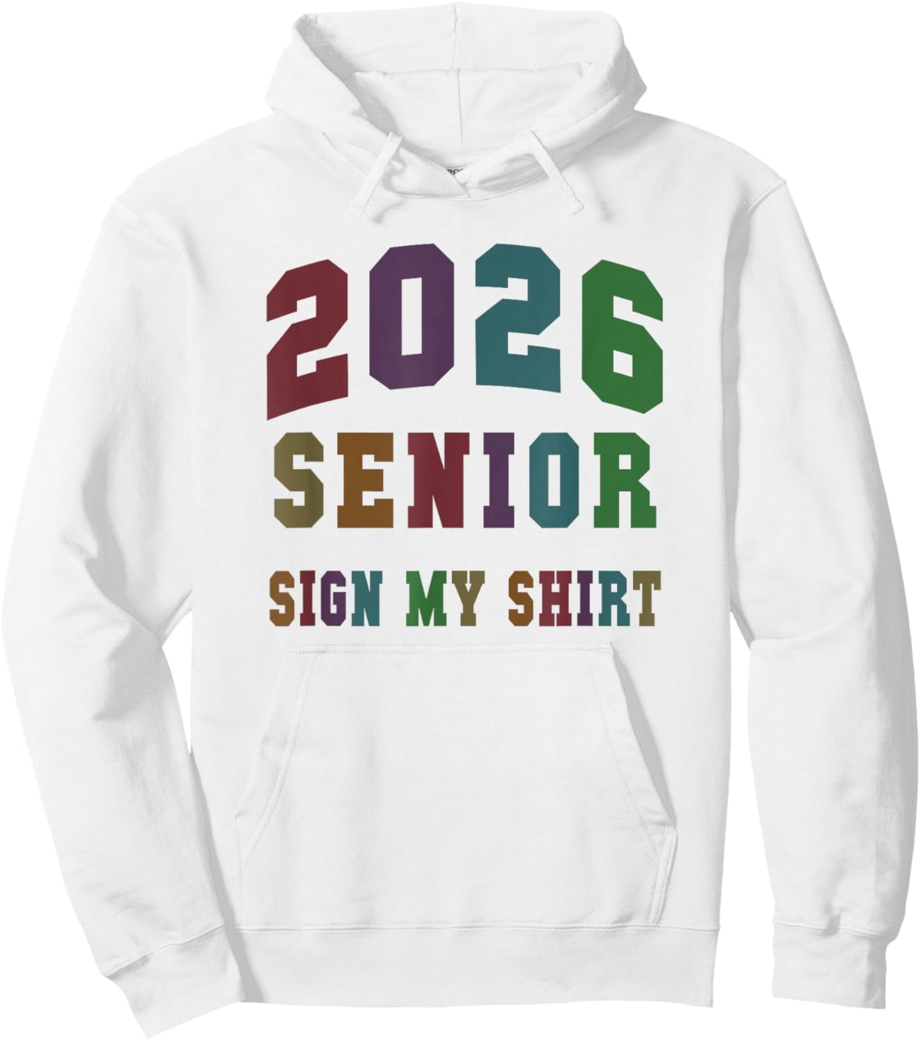 Officially Class of 2026 Senior Sign My Shirt Rule Rocks Hoodie - Hoodie | White