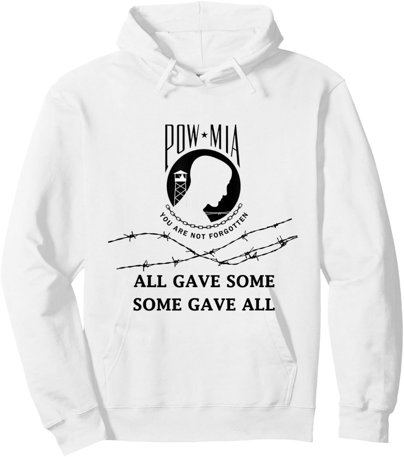 All Gave Some Some Gave All Pow Mia Hoodie - Hoodie | White