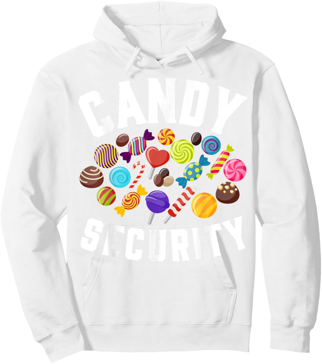 Candy Security Funny Parents Halloween Party Costume Hoodie - Hoodie | White
