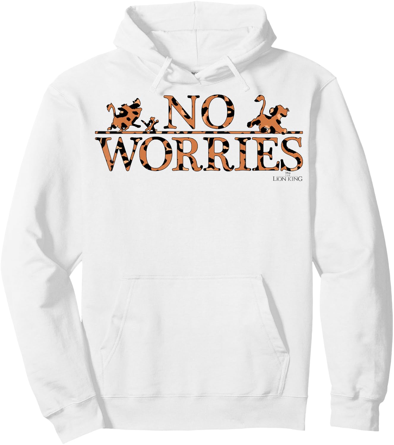 Disney The Lion King No Worries Leopard Fill Hoodie - Hoodie | White
