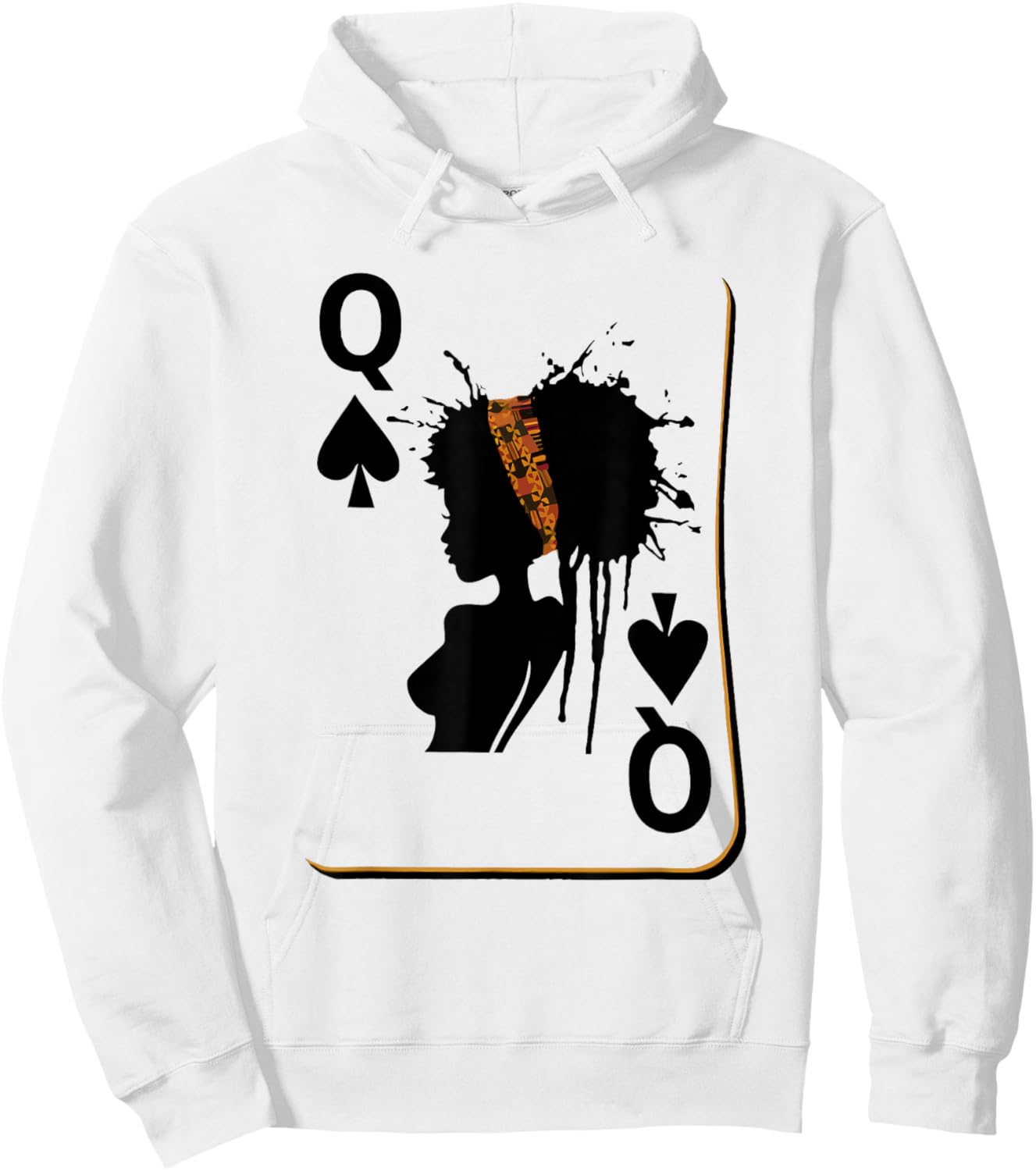 Queen Melanin Black Women African Card Q Black History Month Hoodie - Hoodie | White