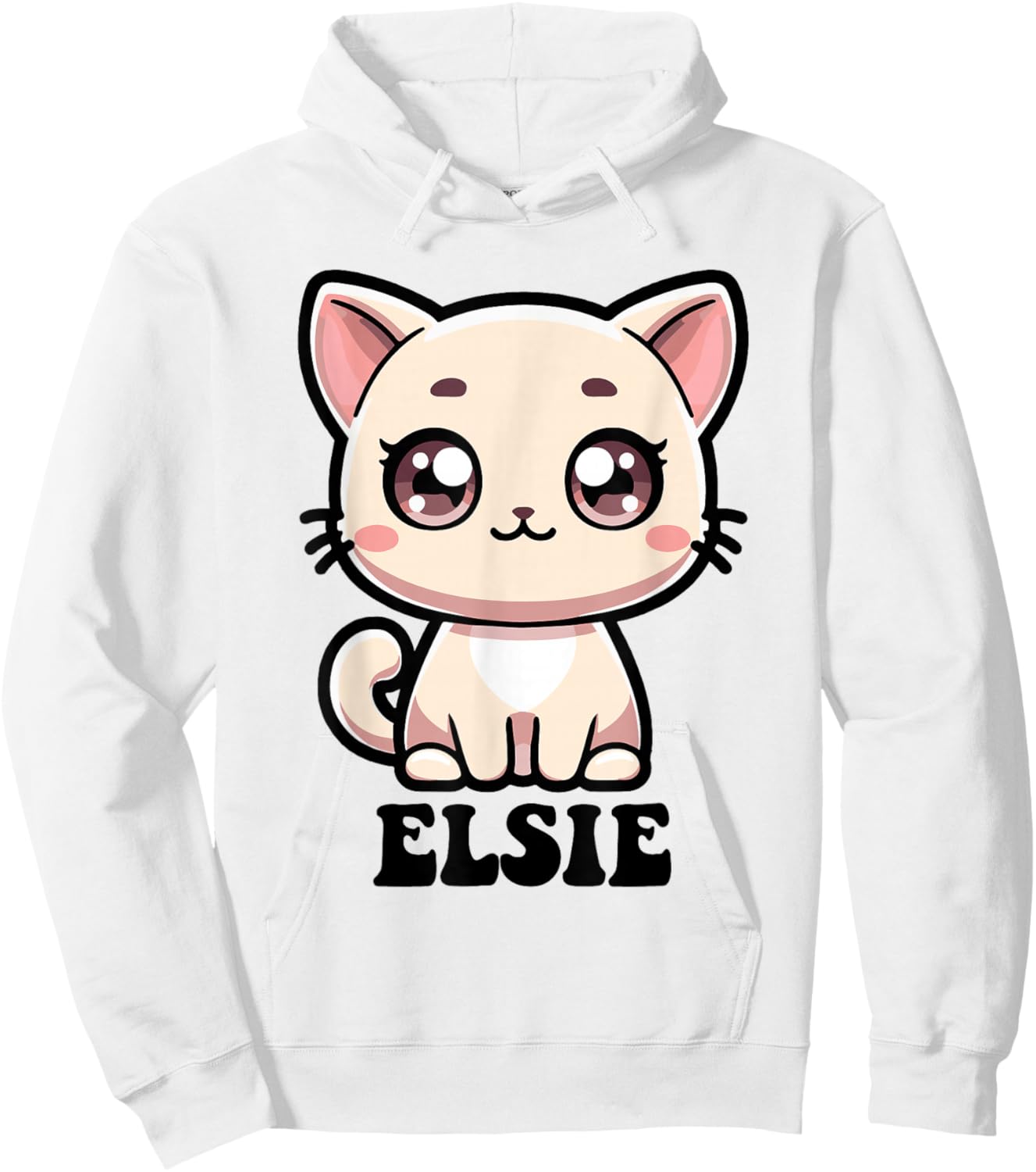 Elsie Cute Kitty Cat Design for Girls Name Elsie Hoodie - Hoodie | White