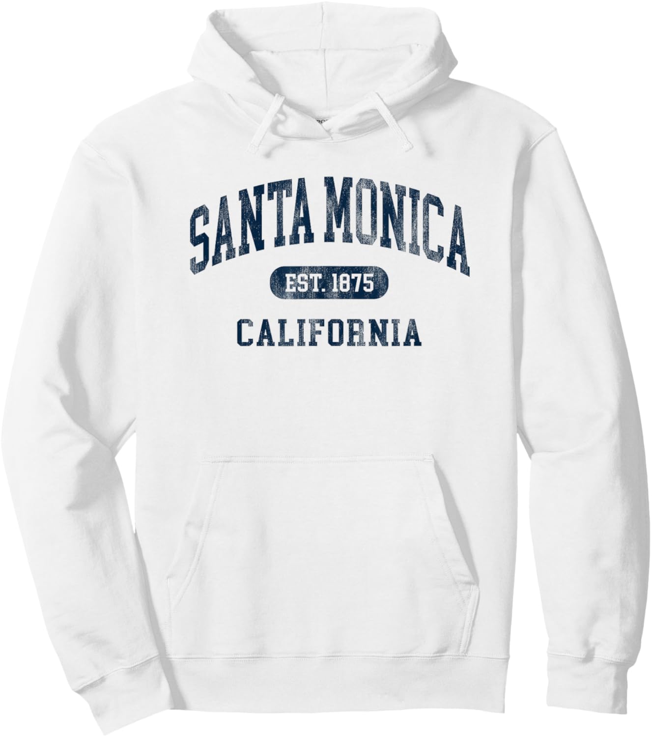 Vintage Santa Monica California Retro Preppy Throwback Hoodie - Hoodie | White