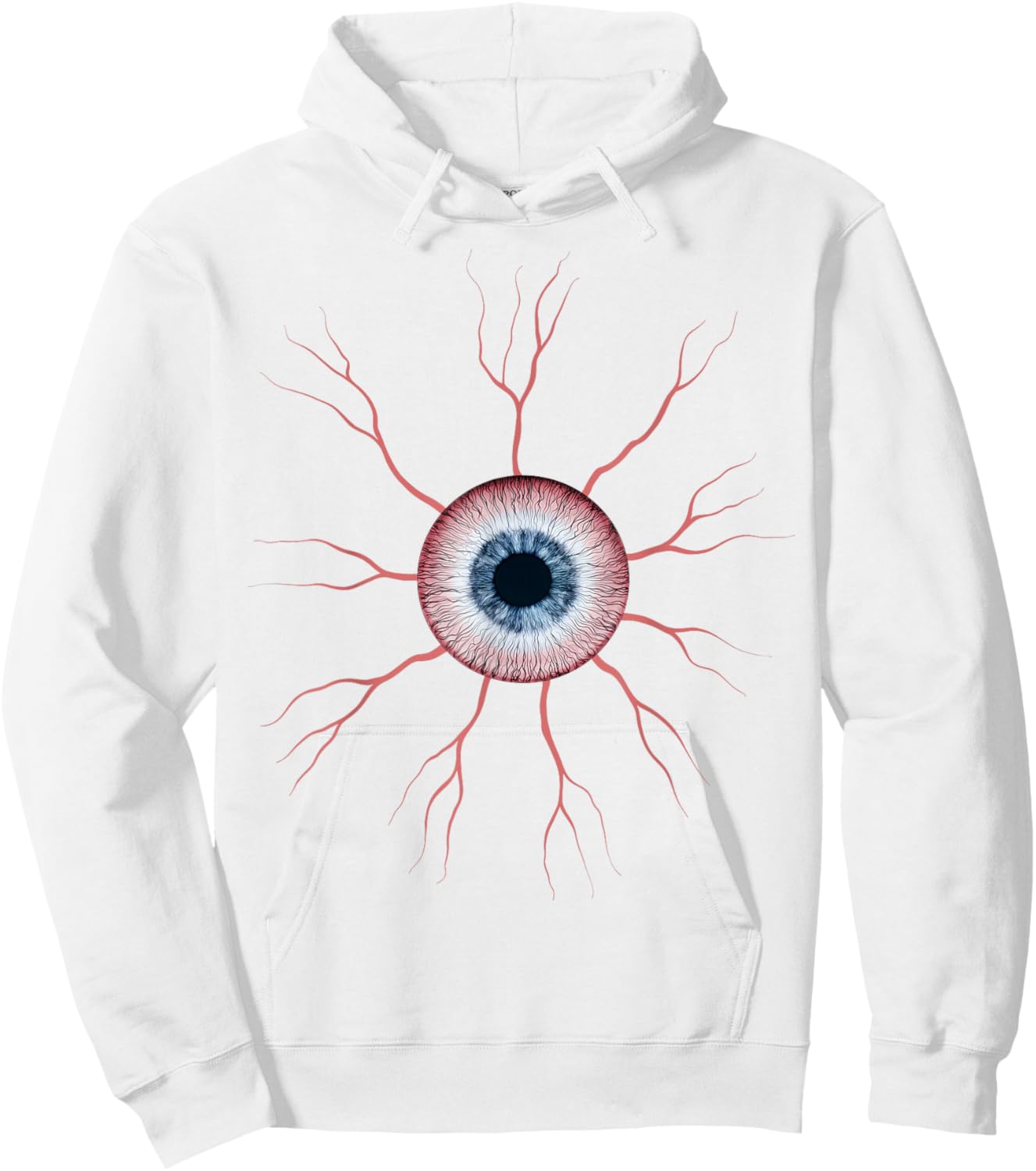 Funny Pink Eye Ball Halloween Eyeball Hoodie - Hoodie | White
