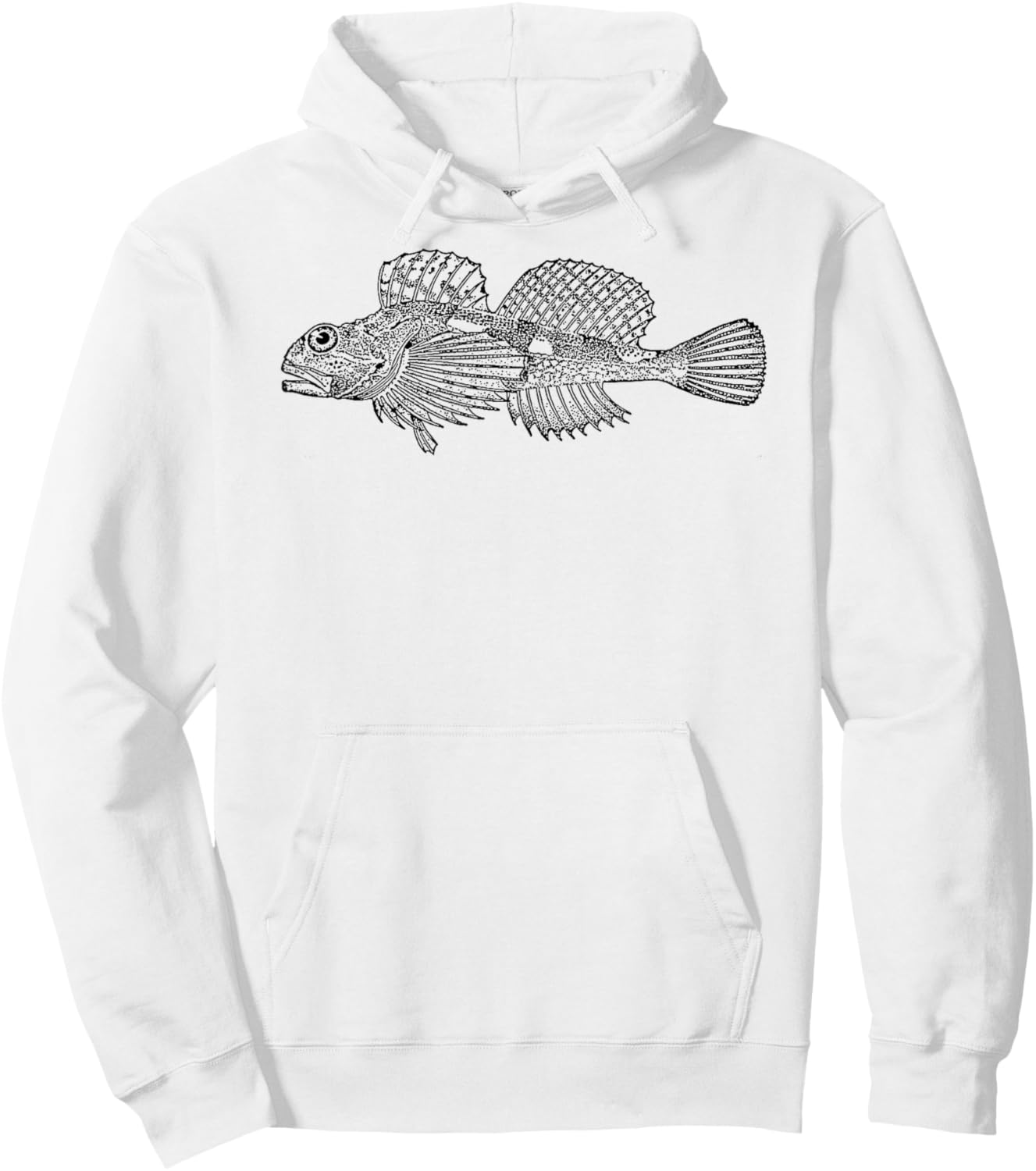 Sculpin Fish Vintage Freshwater Retro Eighties Hoodie - Hoodie | White