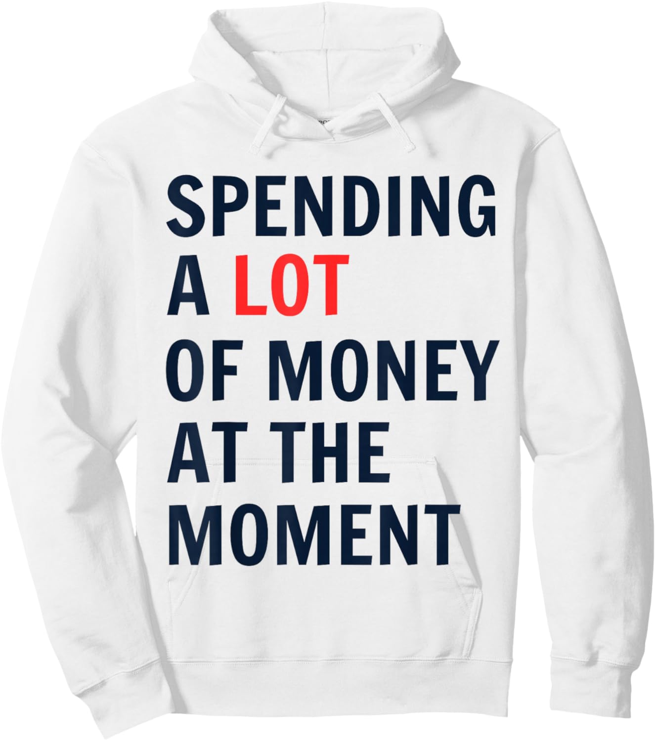 Spending A Lot Of Money At The Moment humor quotes Hoodie - Hoodie | White