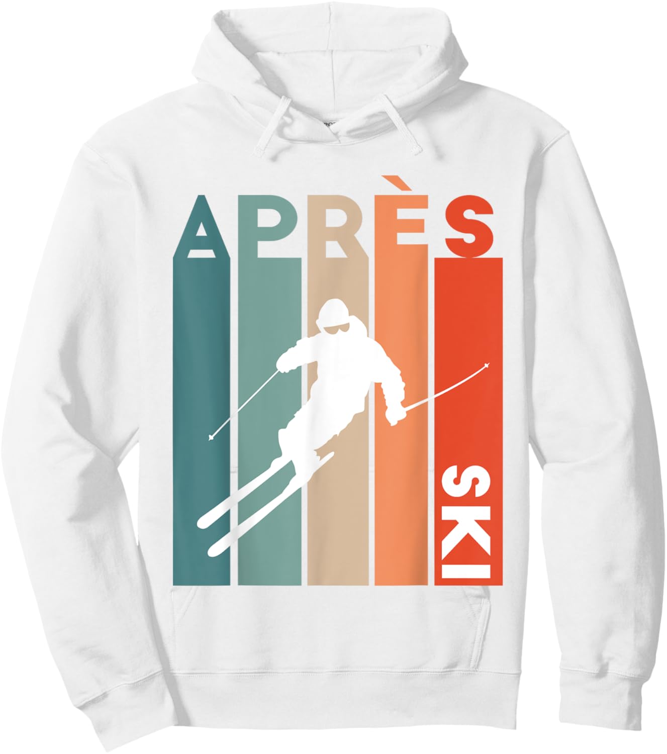 Retro vintage skiing ski skier retro vintage apres ski Hoodie - Hoodie | White