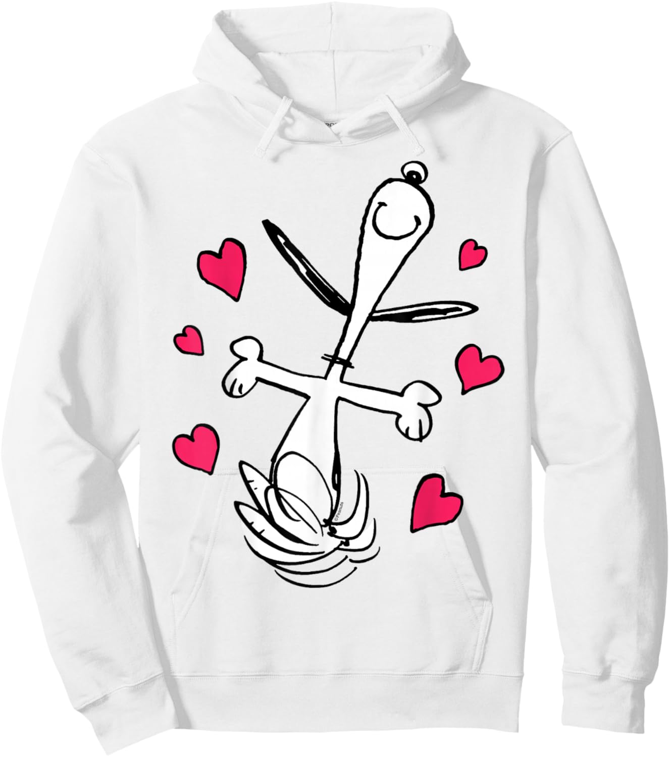 Peanuts - Snoopy Dancing Hearts Hoodie - Hoodie | White