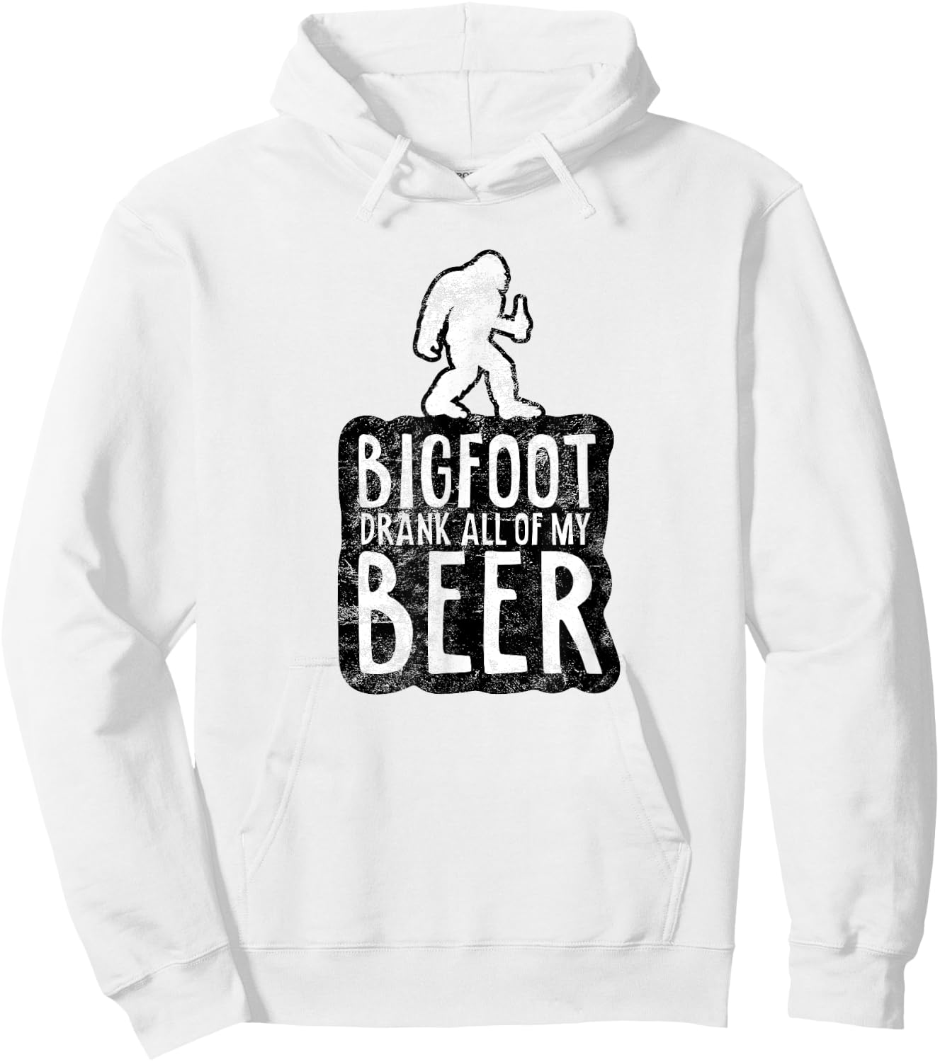 Bigfoot Drank All Of My Beer Lovers Funny Sasquatch Camping Hoodie - Hoodie | White