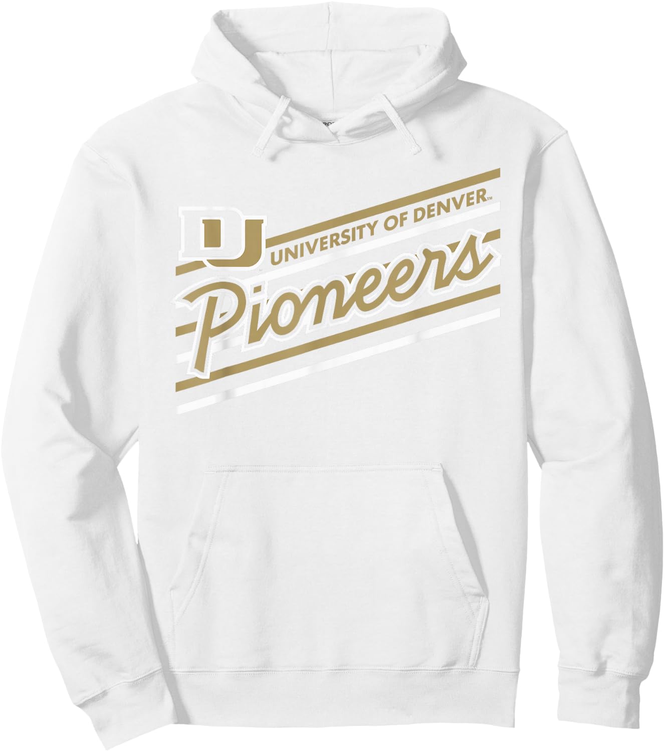 Denver Pioneers Retro Performer Red Officially Licensed Hoodie - Hoodie | White