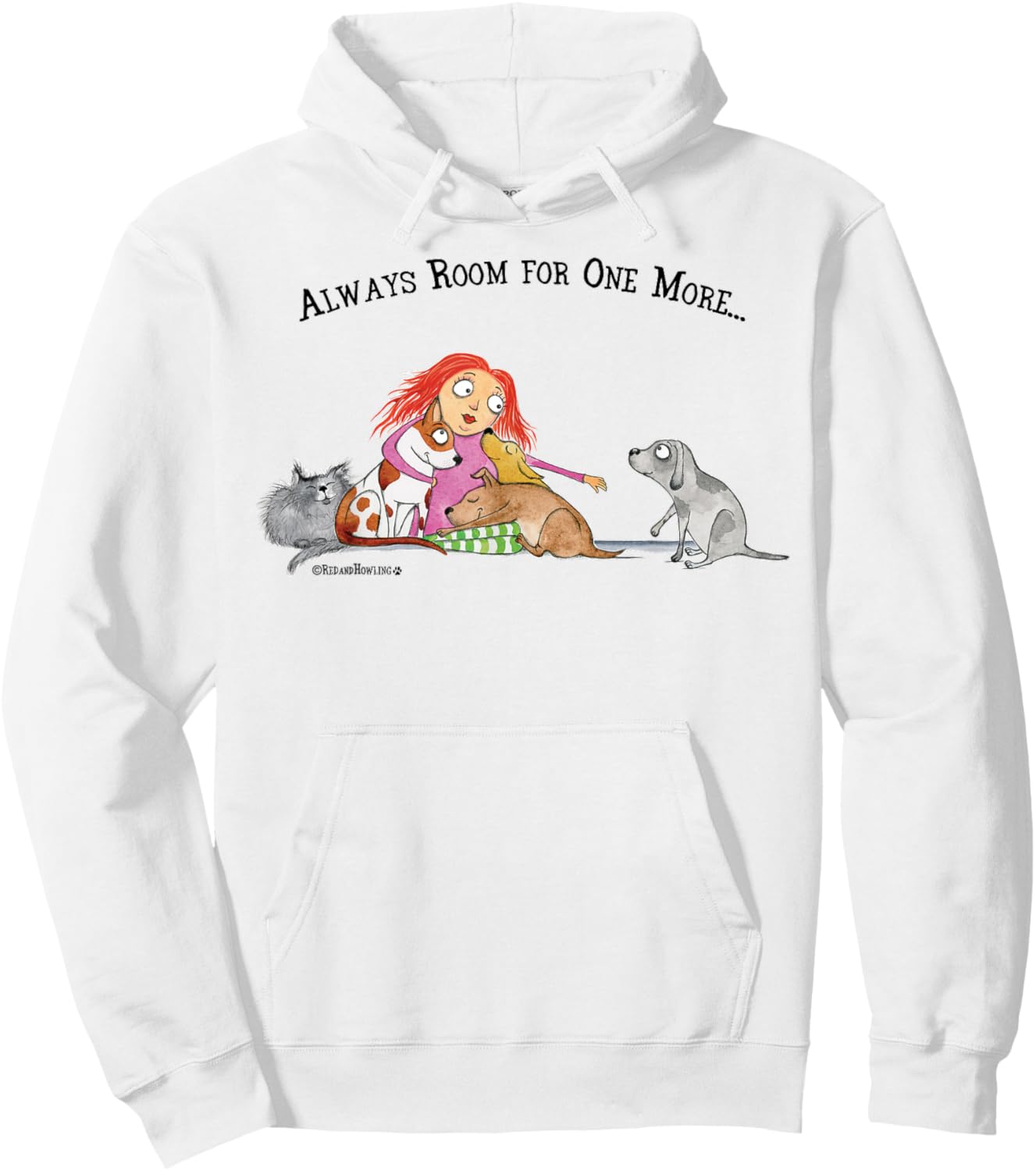 Red and Howling Always Room For One More Hoodie - Hoodie | White