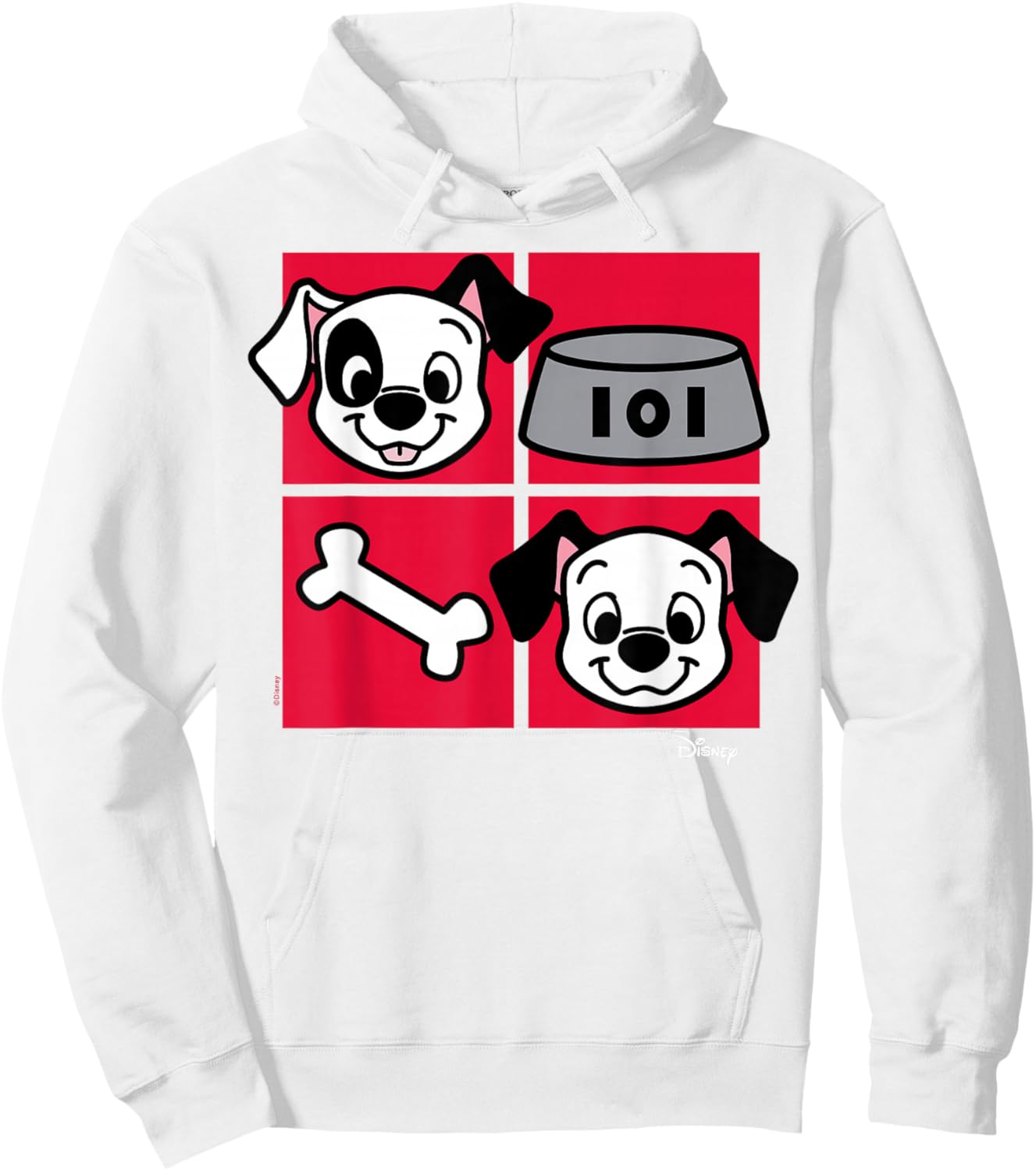 101 Dalmatians - Puppy Grid Hoodie - Hoodie | White