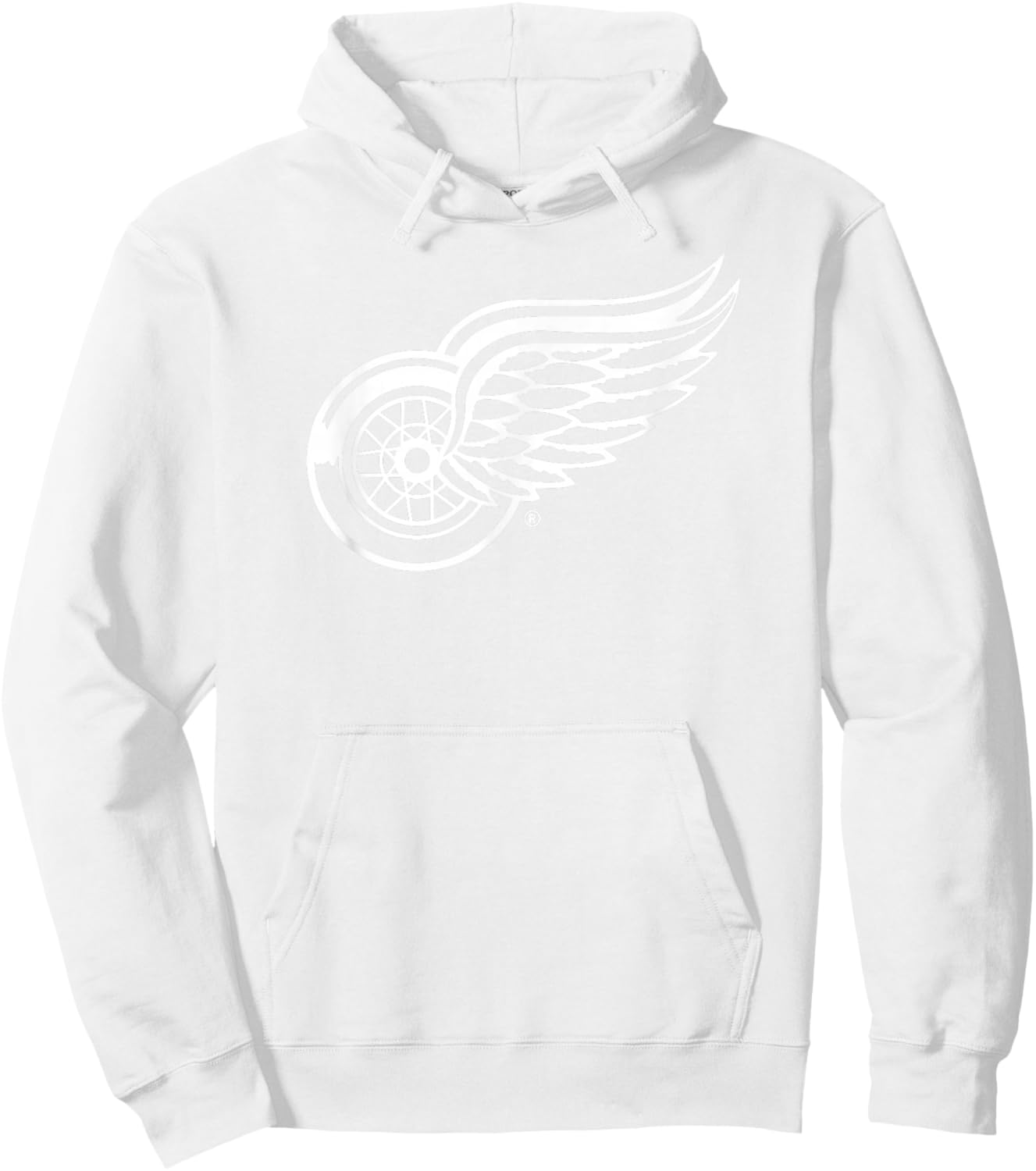 Detroit Red Wings Icon Red Officially Licensed Hoodie - Hoodie | White