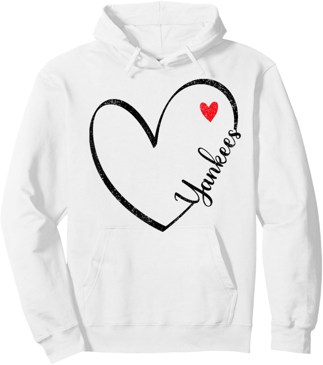 Yankees Heart Vintage Retro Men Women Boy Girl Kids Hoodie - Hoodie | White