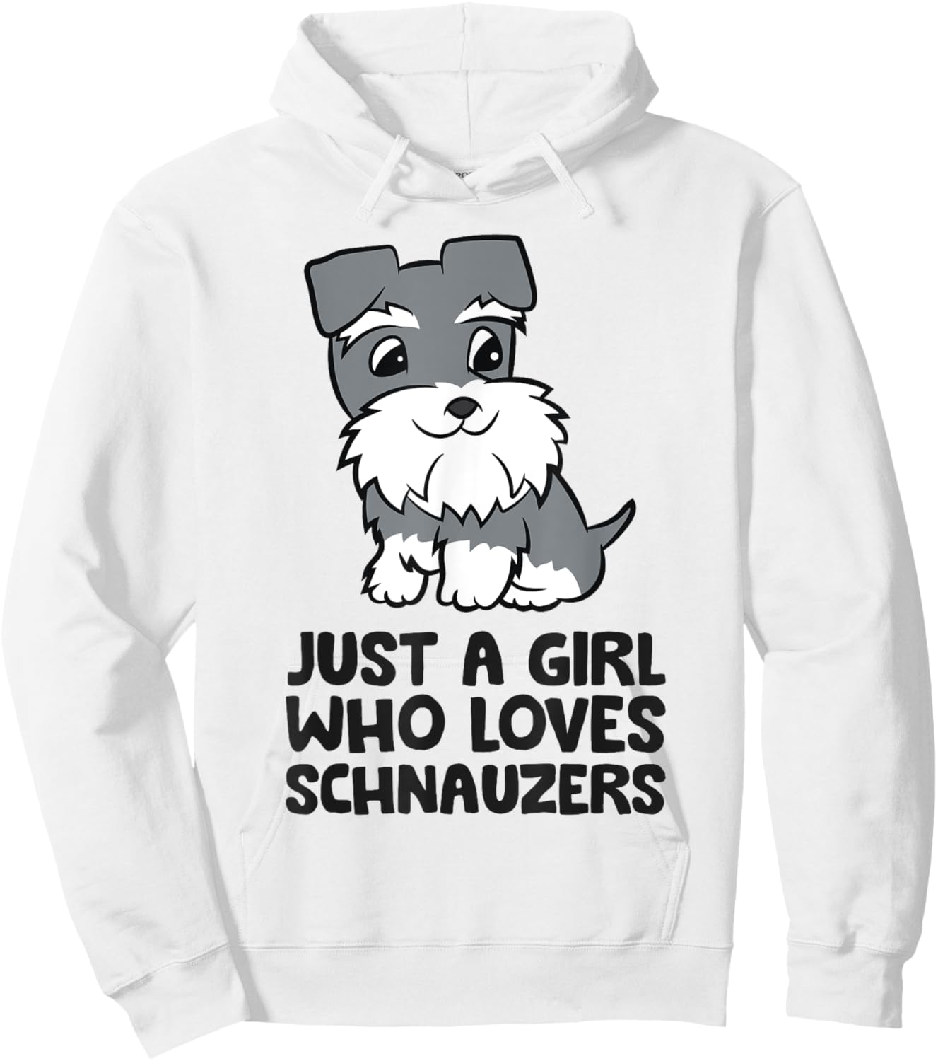 Just A Girl Who Loves Schnauzers Hoodie - Hoodie | White