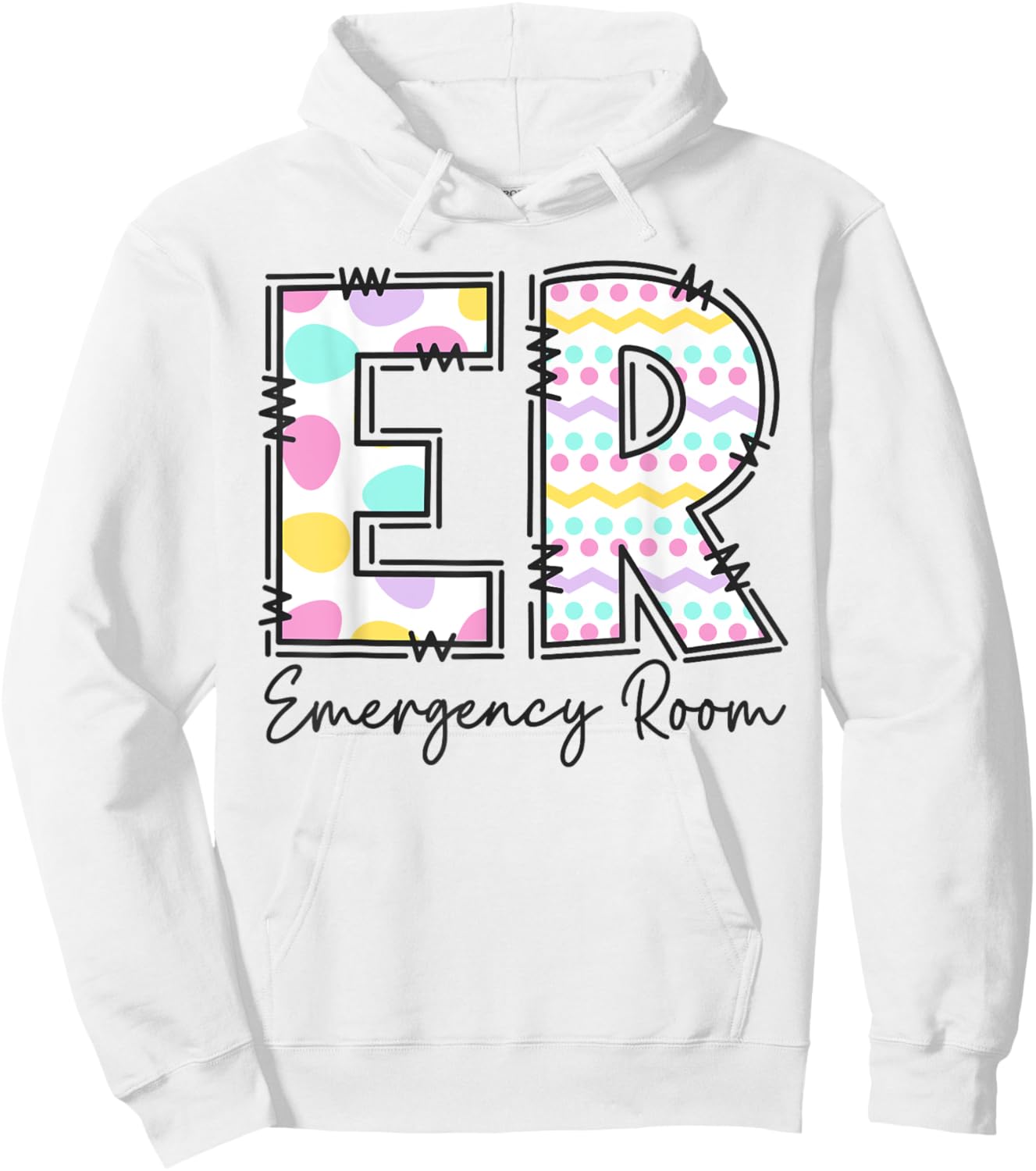Emergency Room ER Nurse Easter Day Emergency Department Hoodie - Hoodie | White