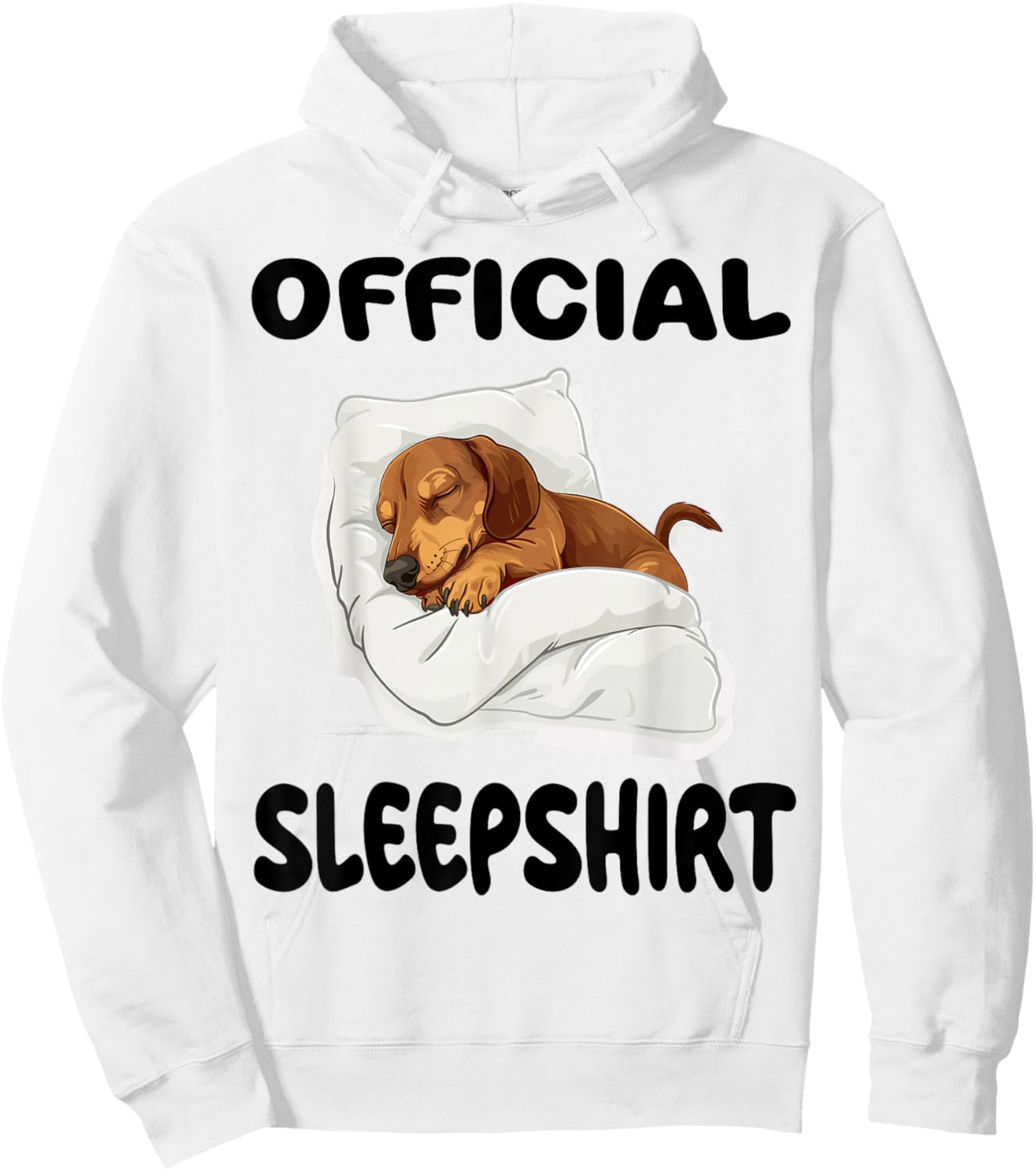 Dachshund Doxie Dog Official Sleepshirt Pajamas Nightgown Hoodie - Hoodie | White
