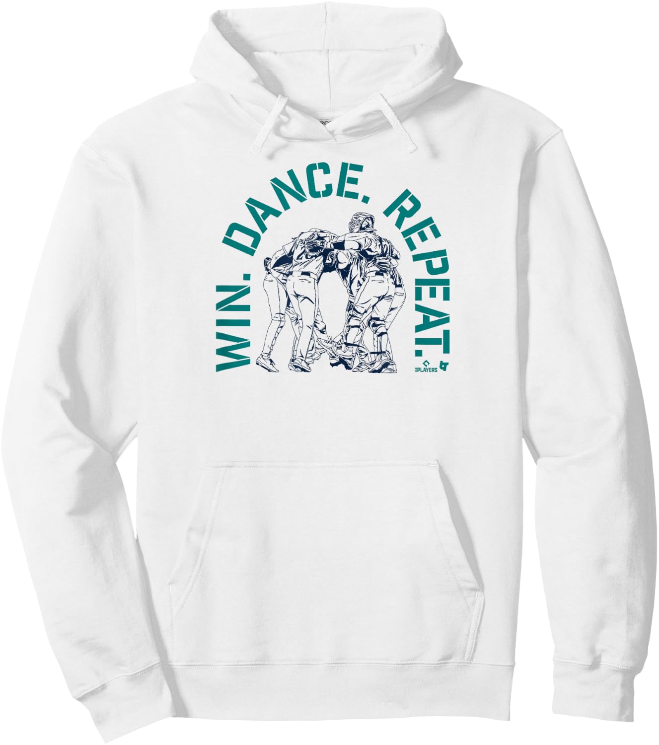 Seattle Baseball: Win. Dance. Repeat. Hoodie - Hoodie | White