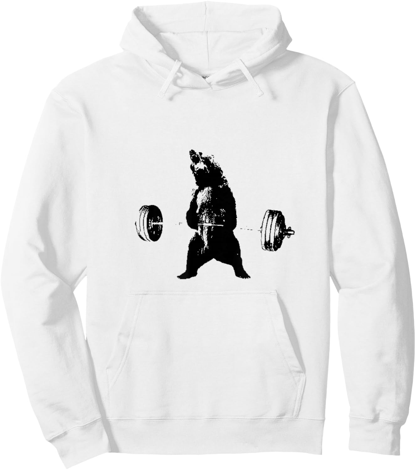 Lifting Motivation Gym Strong Grizzly Bear Exercise Hoodie - Hoodie | White