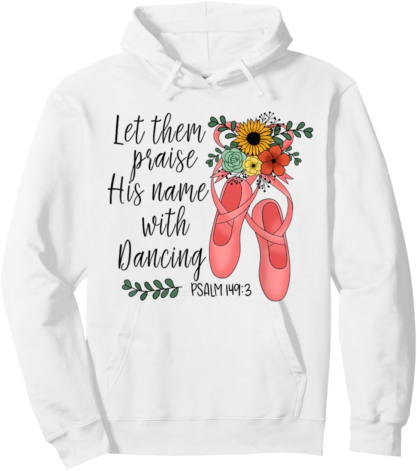 Floral Christian Dance Dancing Ballet - Ballerina For Girls Hoodie - Hoodie | White