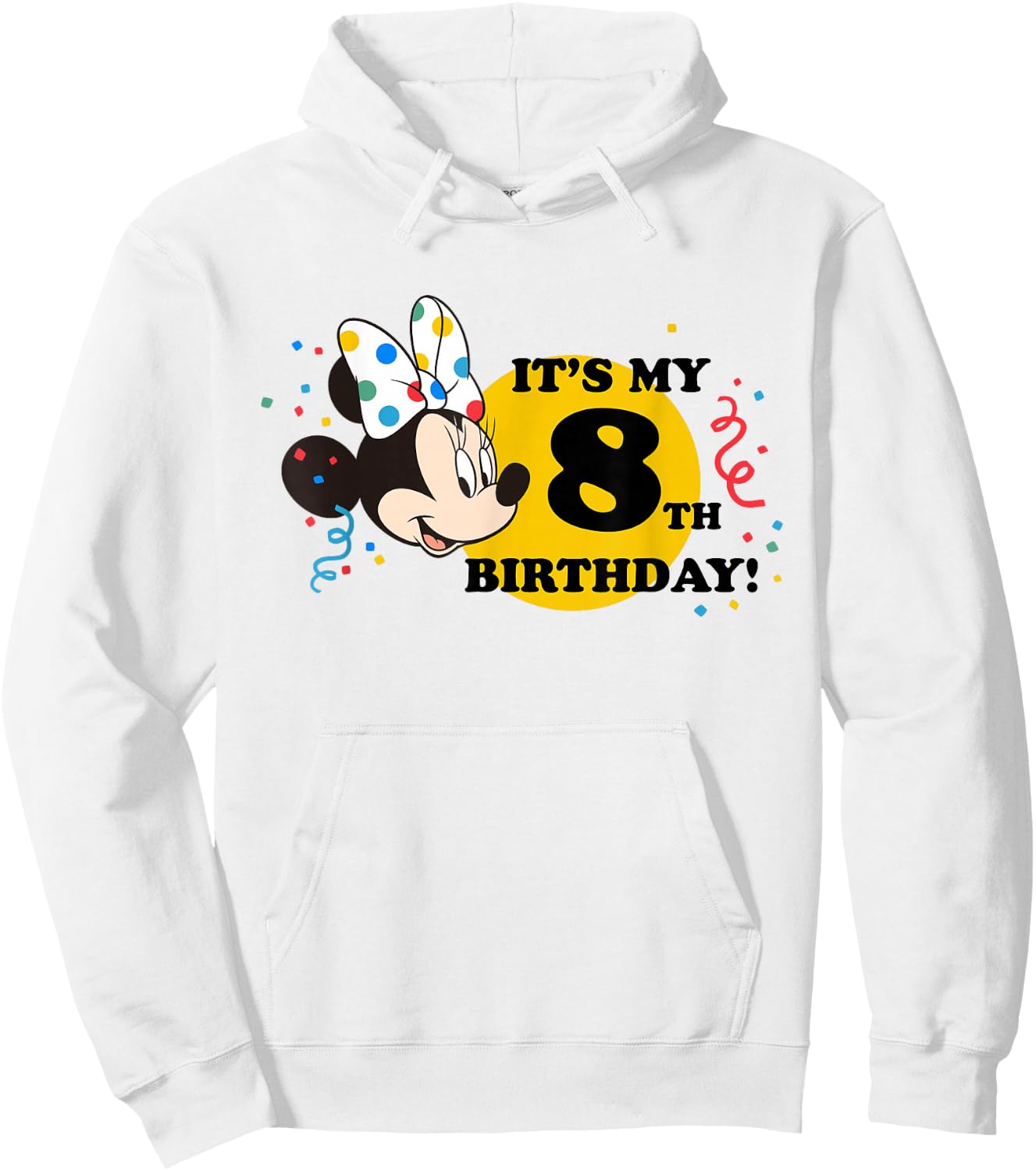 Disney Minnie Mouse 8th Birthday Hoodie - Hoodie | White