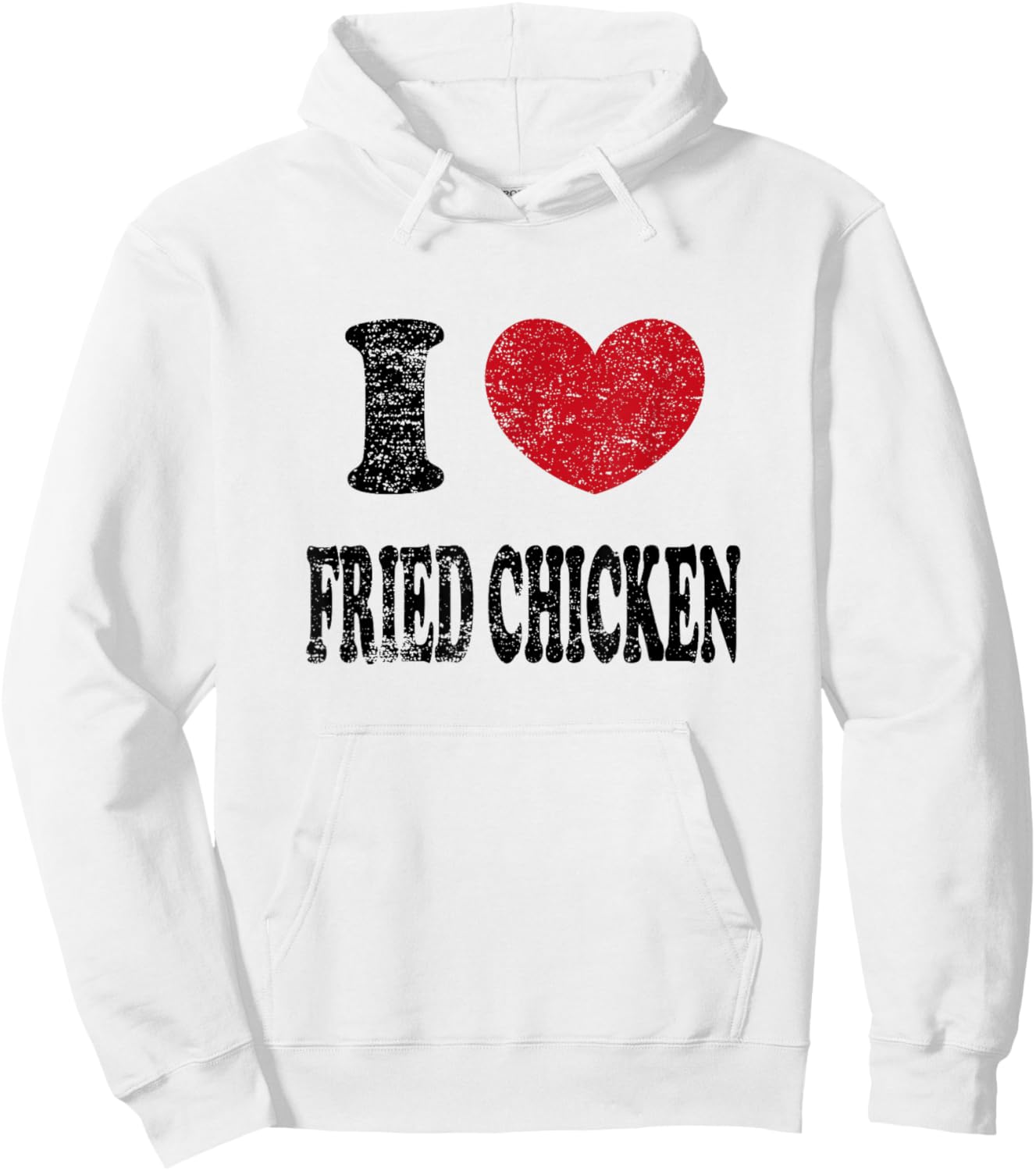 Vintage I Love Fried Chicken Hoodie - Hoodie | White