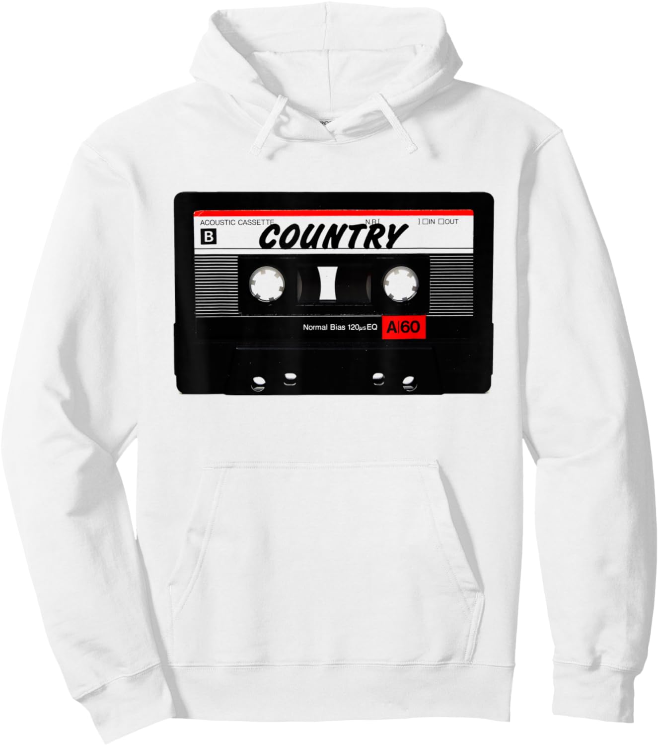 Country Music Mixtape 90s 80s 70s Retro Audio Cassette Tape Hoodie - Hoodie | White
