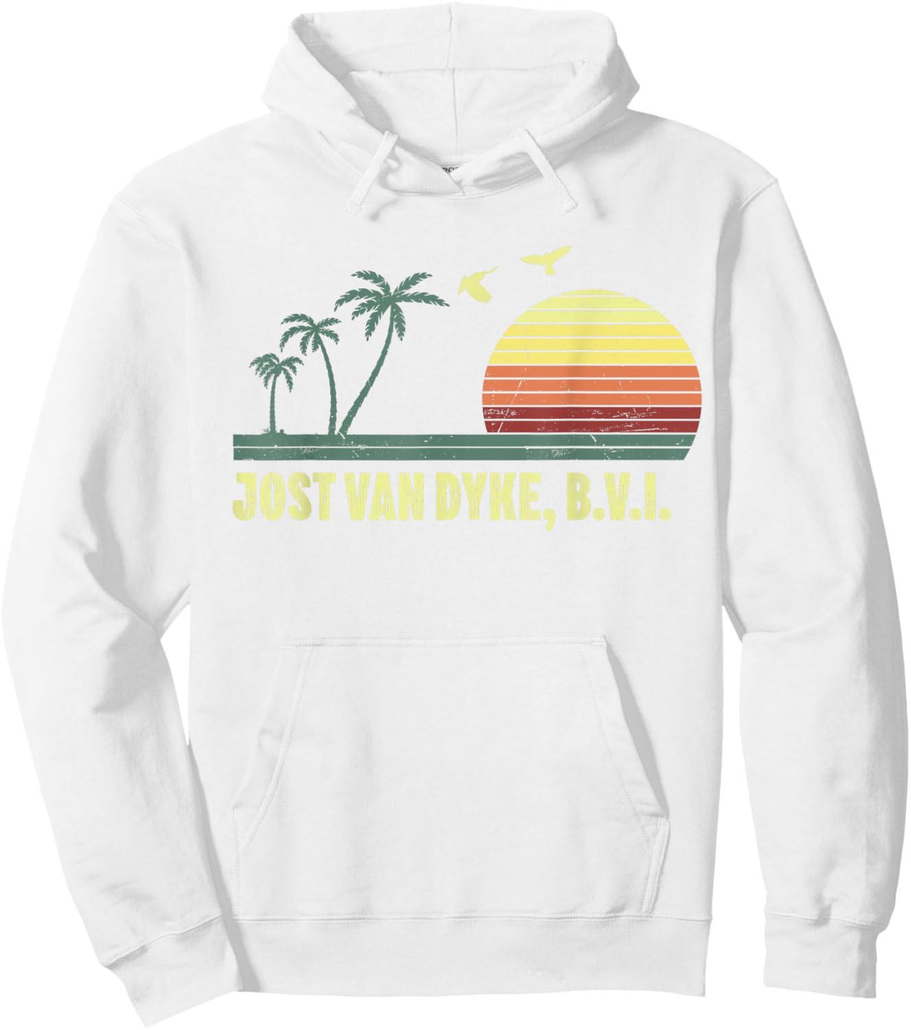 Jost Van Dyke B.V.I British Virgin Islands Souvenir Vacation Hoodie - Hoodie | White