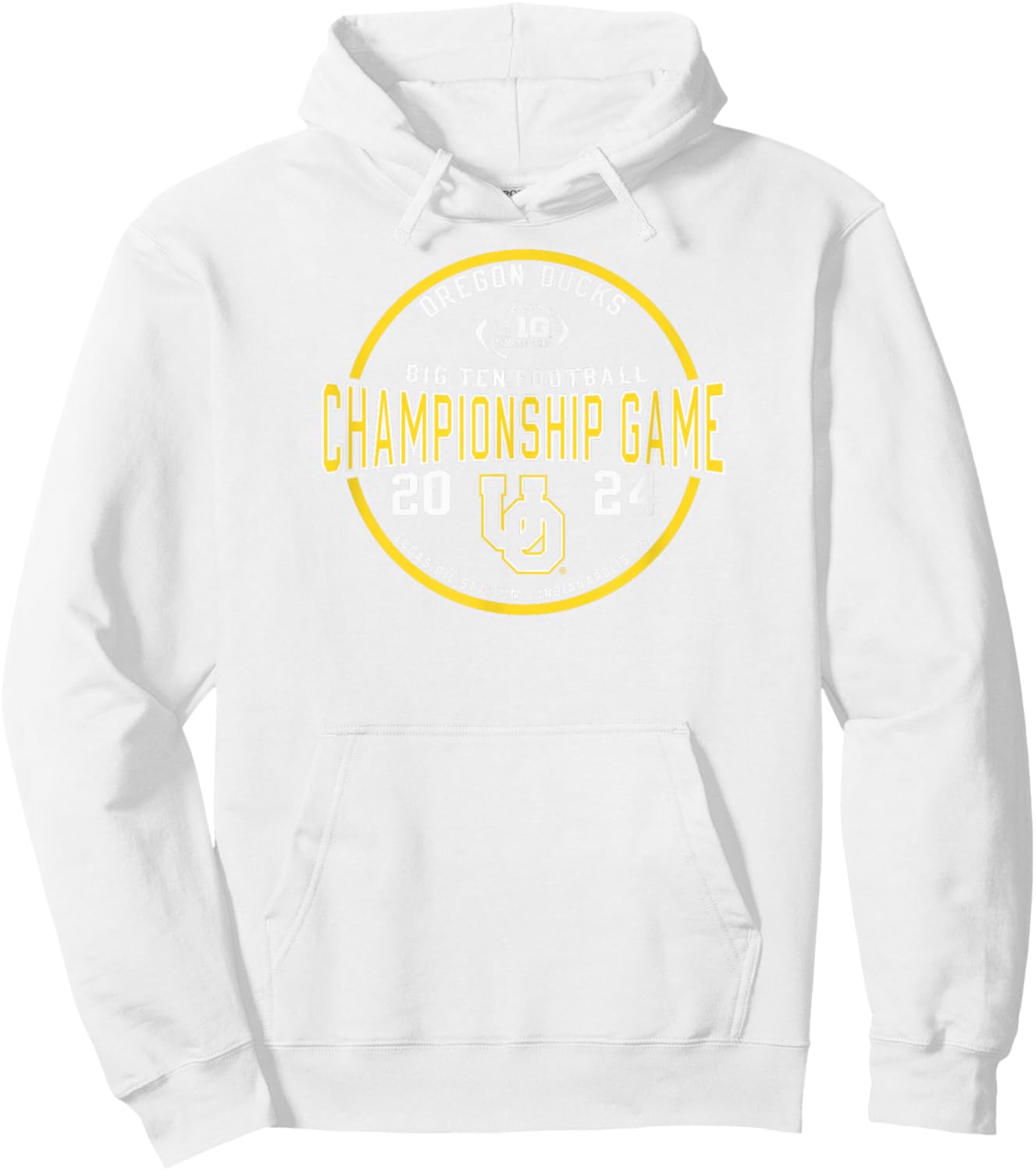 Oregon Ducks Big Ten Championship 2024 Football Game Green Hoodie - Hoodie | White