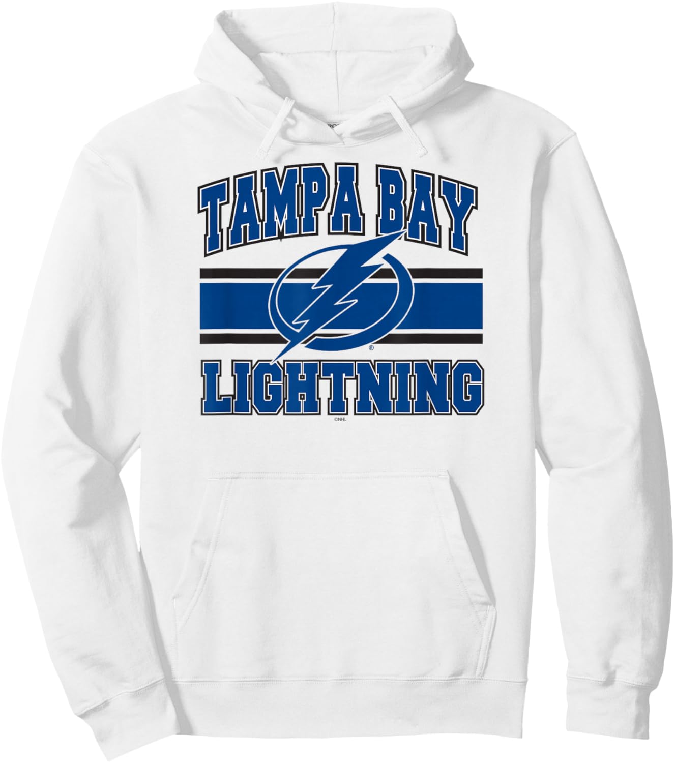 Tampa Bay Lightning Stripe Gray Officially Licensed Hoodie - Hoodie | White
