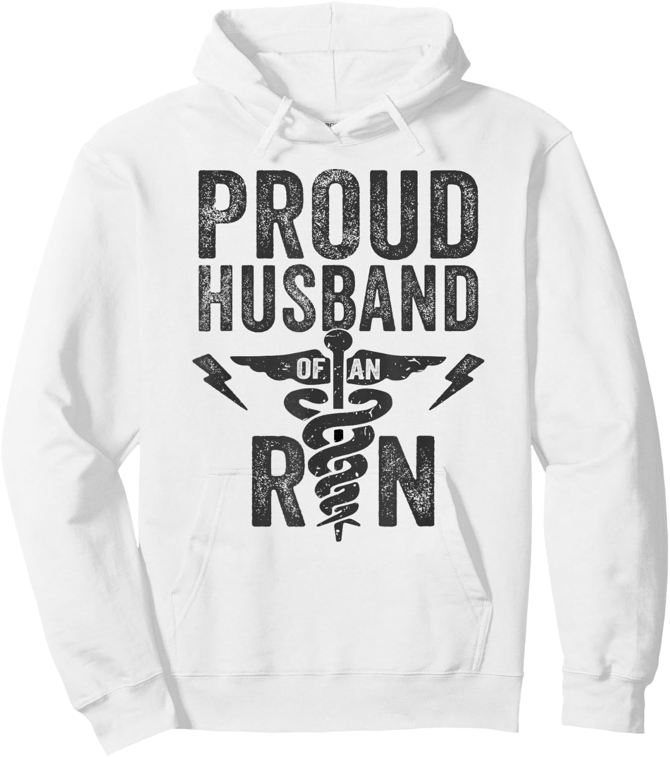 Proud Husband of an RN Nurse Frontline Healthcare Hero Hoodie - Hoodie | White