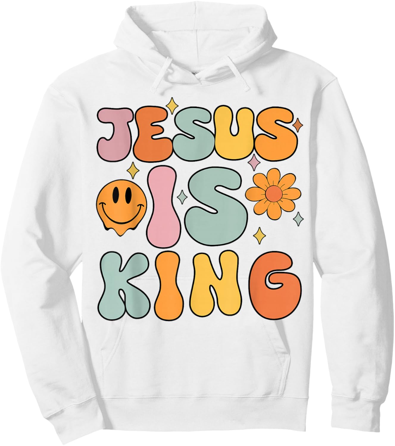 Youth Jesus is King Cute Christian Girl Teen Religious Faith Hoodie - Hoodie | White