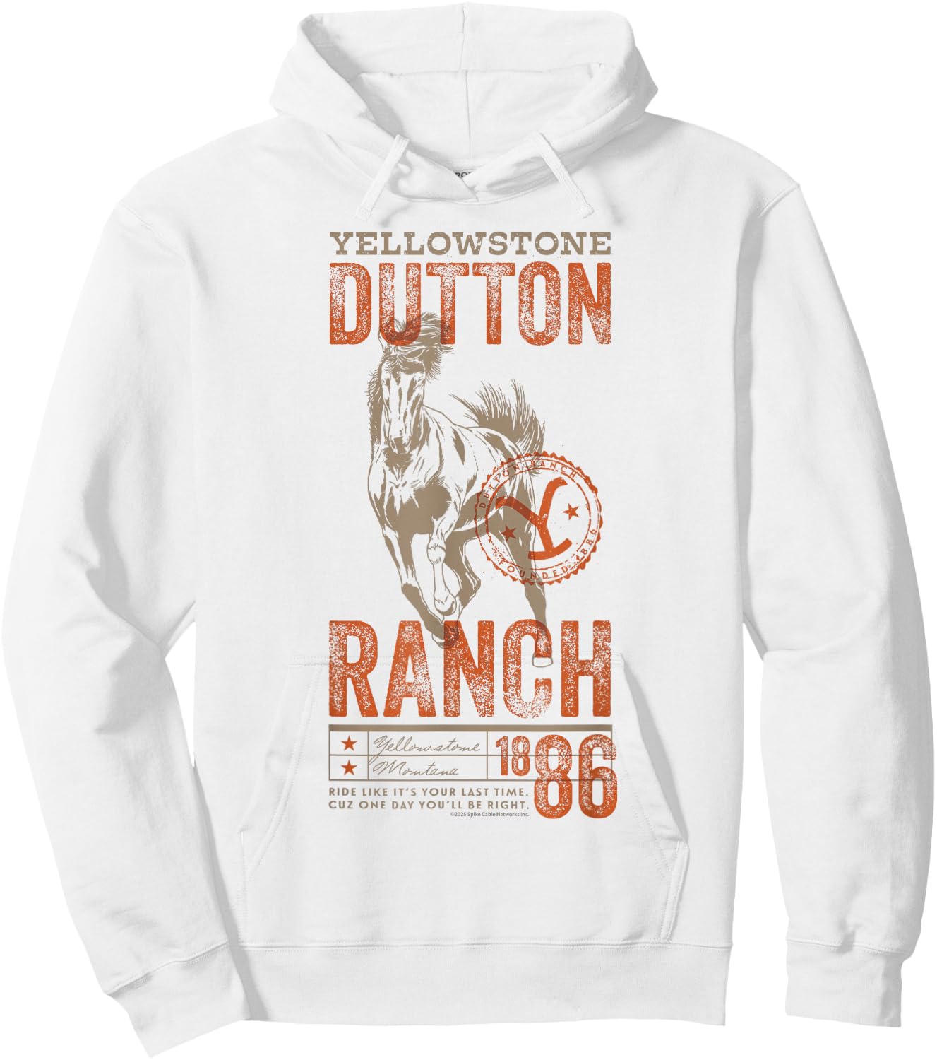 Yellowstone Dutton Ranch 1886 Horse Poster Hoodie - Hoodie | White