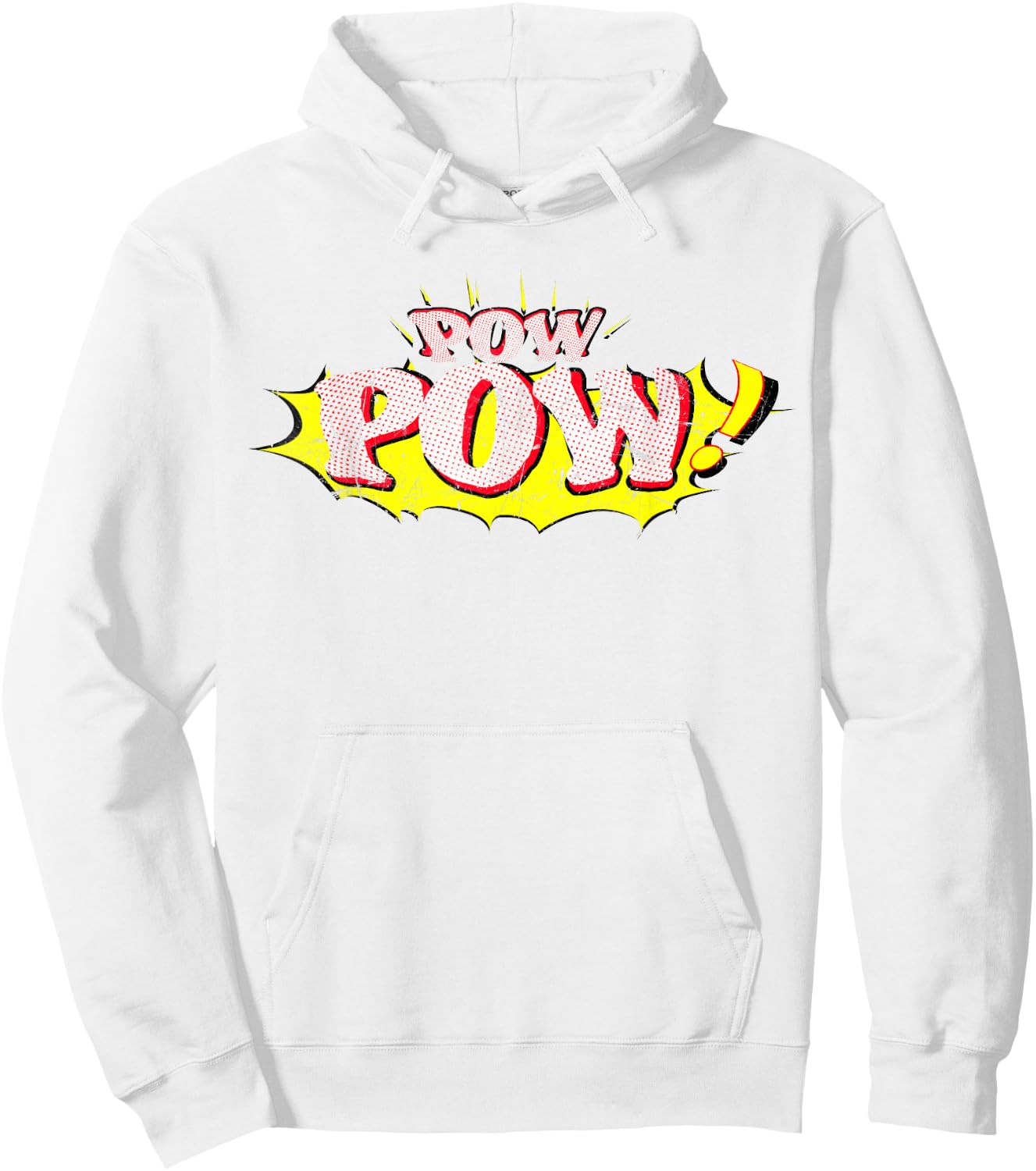 Pow POW! Comic Book Sound Effect Hoodie - Hoodie | White
