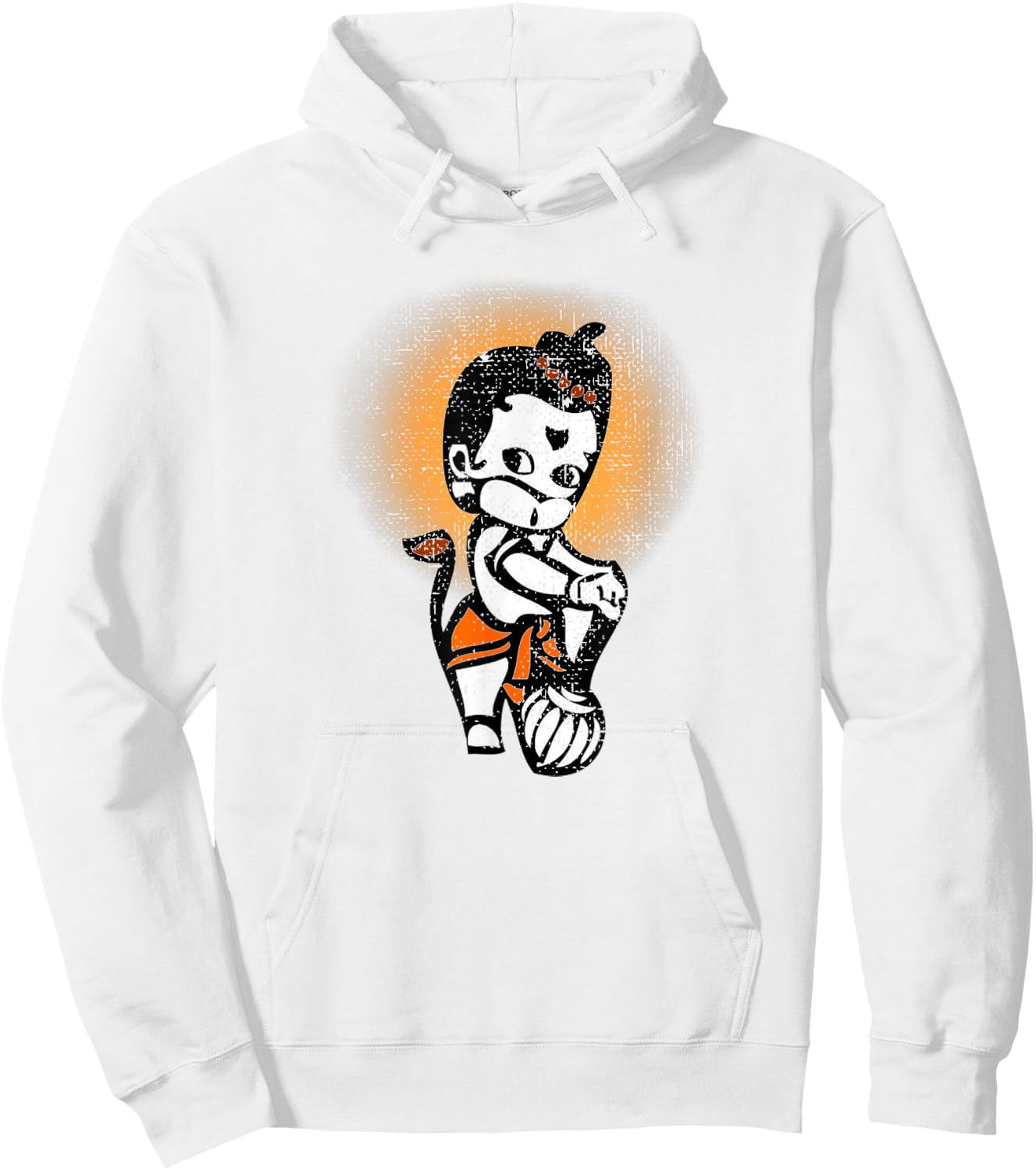 Cute Baby Lord Hanuman Hoodie - Hoodie | White