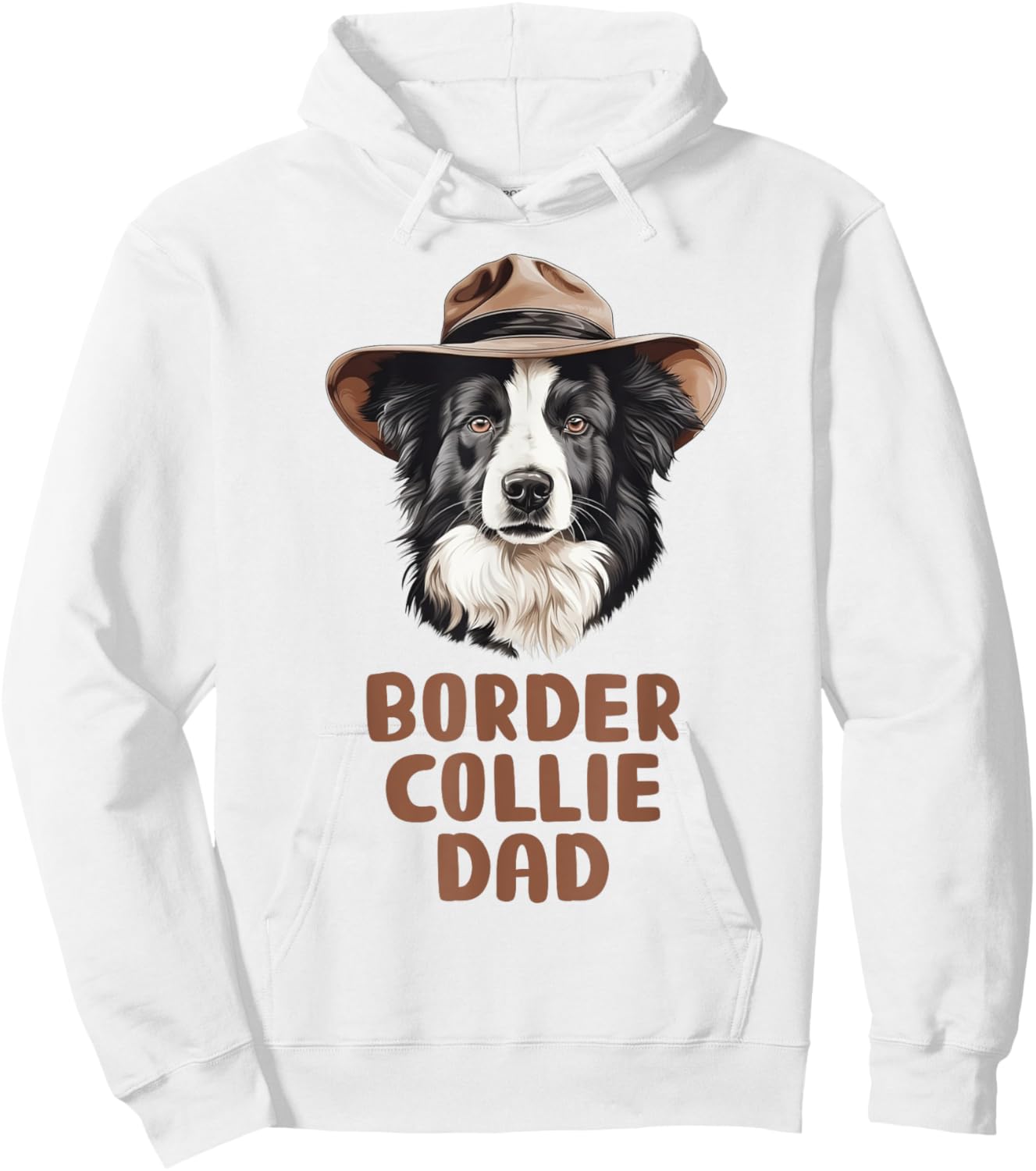 Border Collie Dad Dog Lover Gift Funny Border Collie Owner Men Women Girls Kids Hoodie - Hoodie | White