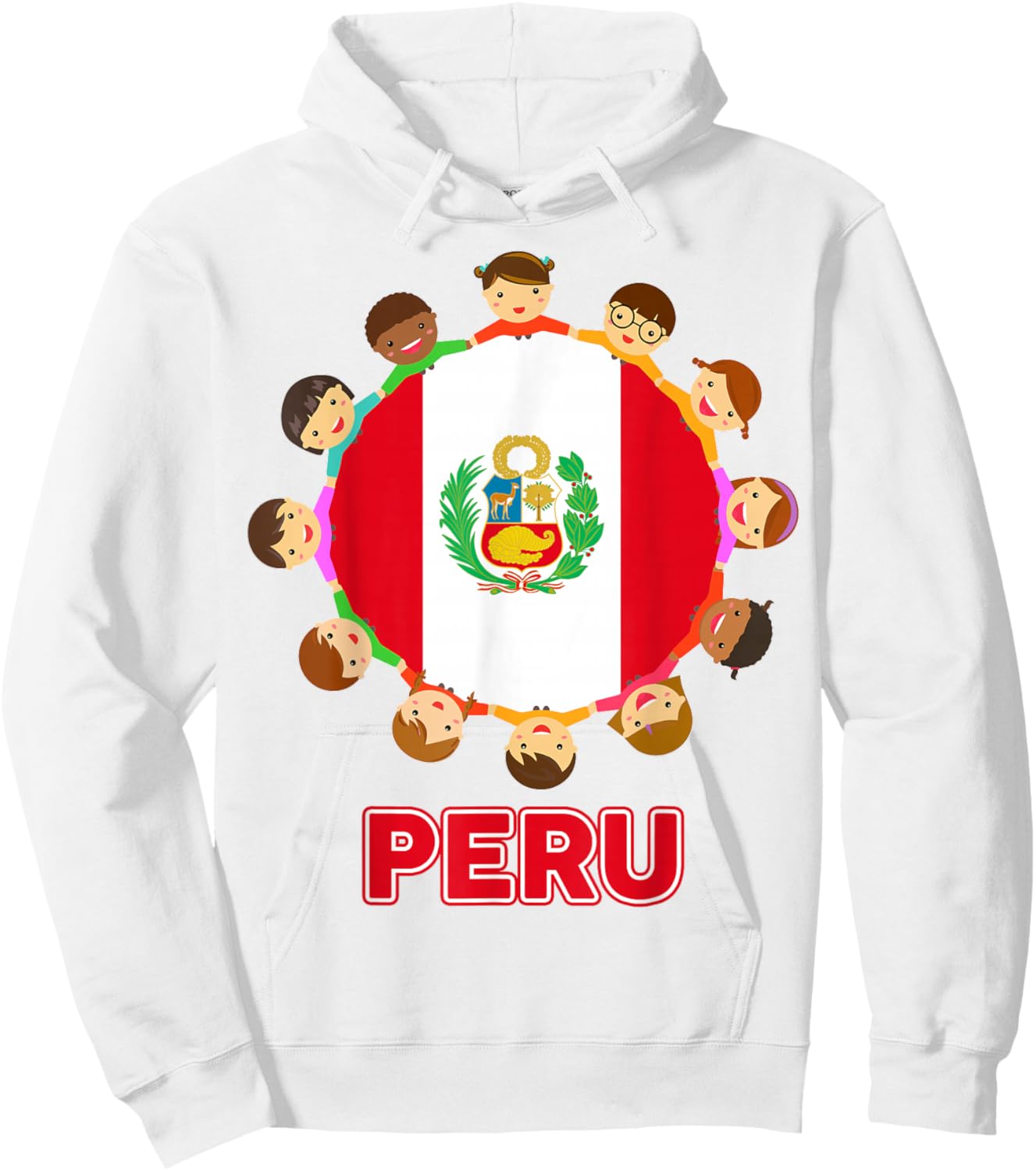 Kids Peru Flag Shirt Toddler Baby Peruvian Hispanic Heritage Hoodie - Hoodie | White