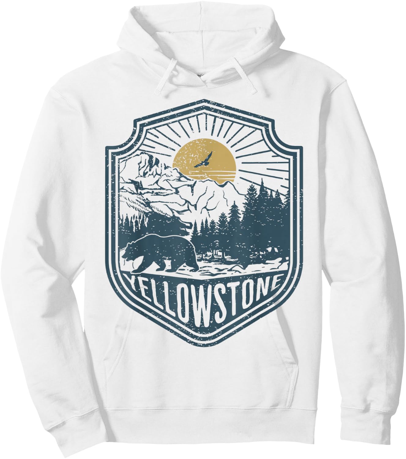 Yellowstone National Park Bear Nature Hiking Outdoors Hoodie - Hoodie | White