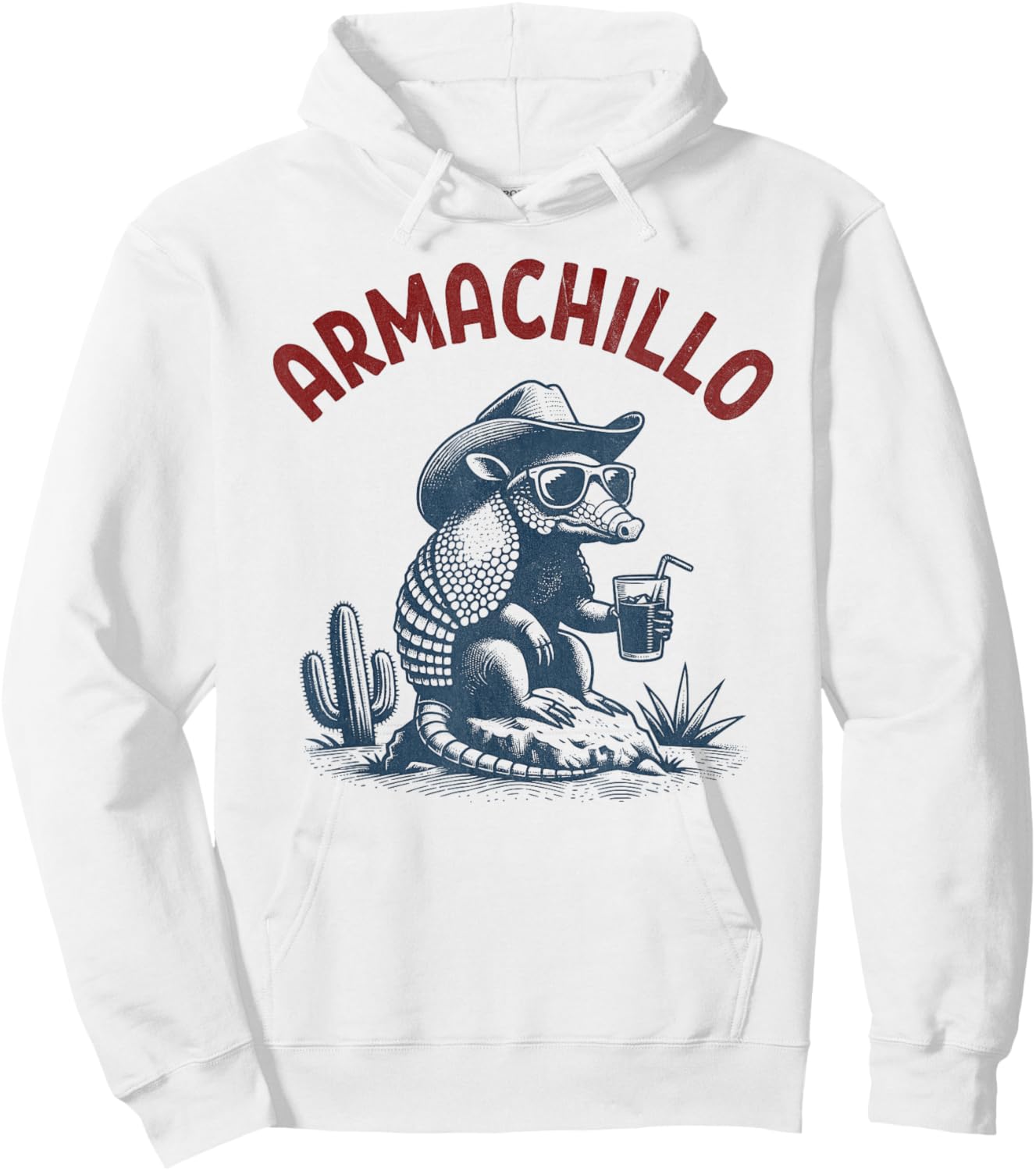 Armachillo - Funny Chilling Desert Armadillo Hoodie - Hoodie | White